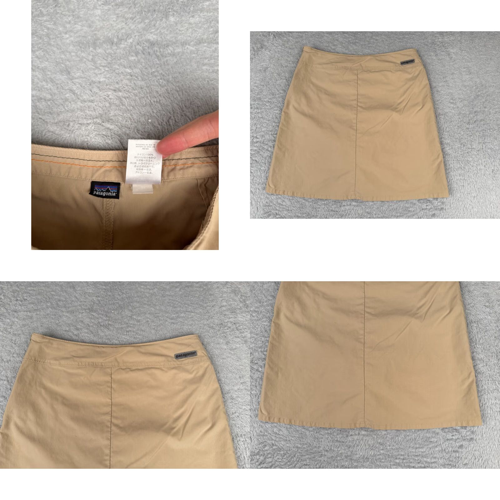 Patagonia Patagonia Skirt Womens 6 Beige Kamala Festival 100% Nylon Cargo Short Zip Pockets Beach Casual Travel Size 28" / US 6 / IT 42 - 9 Thumbnail