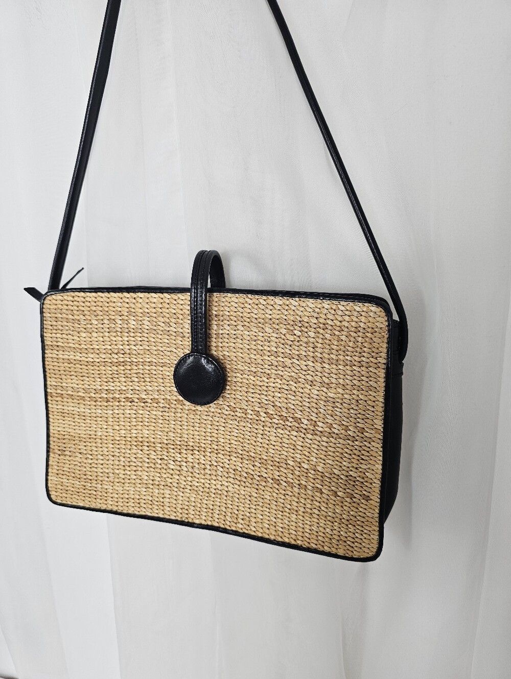 Other Dokkim Tatami Straw & Leather Shoulder Bag Rare Vintage Size ONE SIZE - 2 Thumbnail