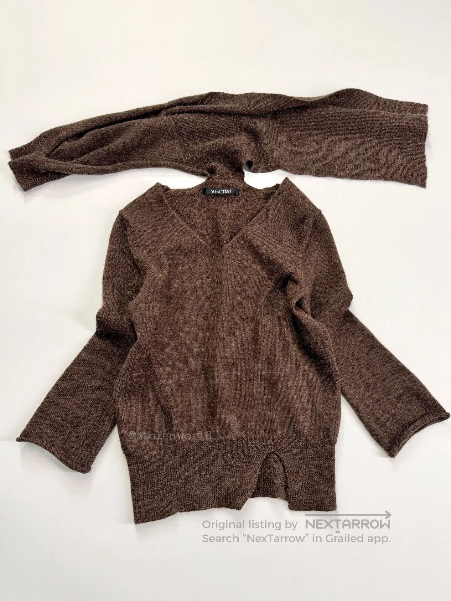 Limi Feu irregular knit top with attached scarf. Size S / US 4 / IT 40 - 6 Thumbnail