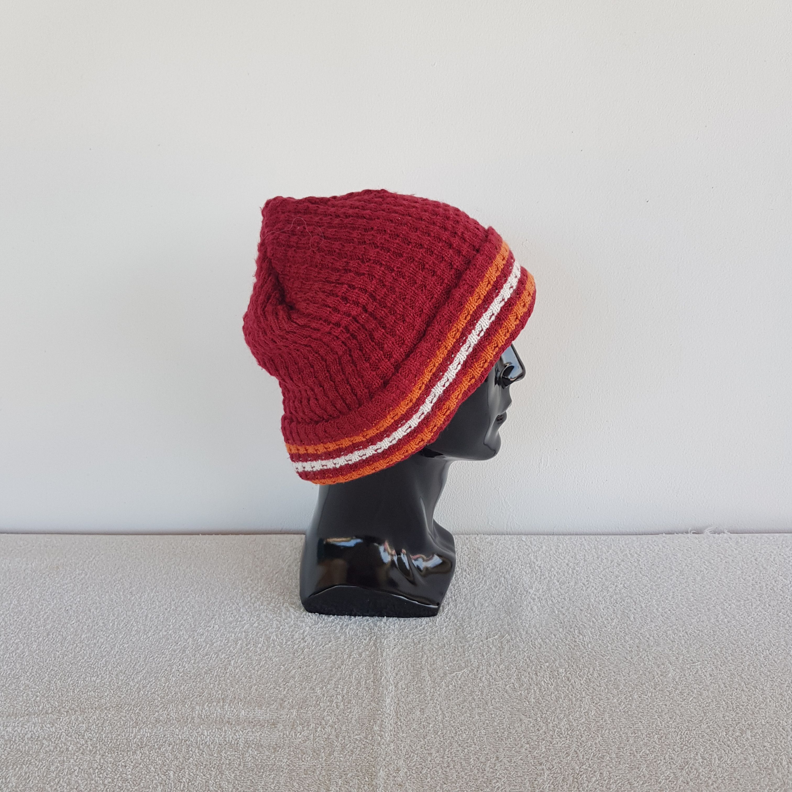 Other Vintage Japanese Ribbed Knit Beanie Snow Caps Hats. Size ONE SIZE - 3 Thumbnail