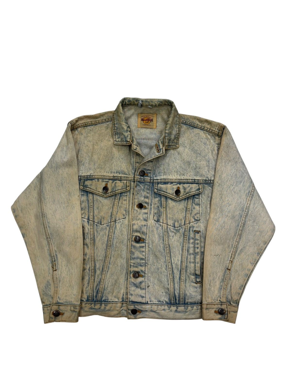 Hard Rock Cafe 🔥VINTAGE HARD ROCK CAFE NEW YORK ACID MUD WASH DENIM JACKET Size US M / EU 48-50 / 2 - 3 Thumbnail