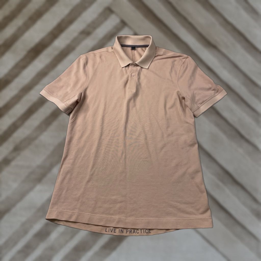 Lululemon VINTAGE Lululemon Breathable Polo Shirt Men’s Small Pink Athletic Performance Shirt (S) Size US S / EU 44-46 / 1 - 1 Thumbnail