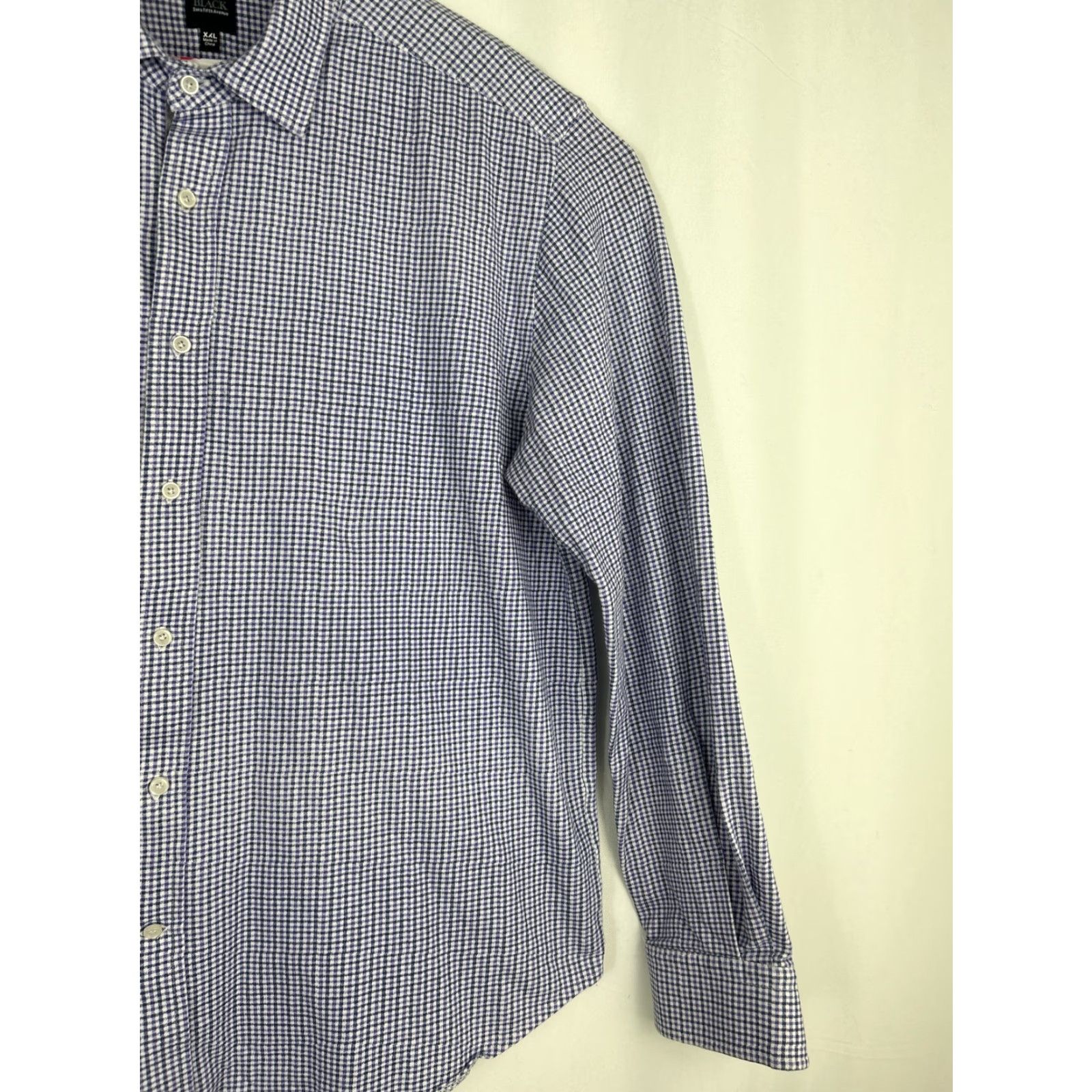 Saks Fifth Avenue Saks Fifth Avenue Button-Up Shirt Men Purple 2XL Cotton Stretch Spandex Long Sleeve Size US XXL / EU 58 / 5 - 3 Thumbnail