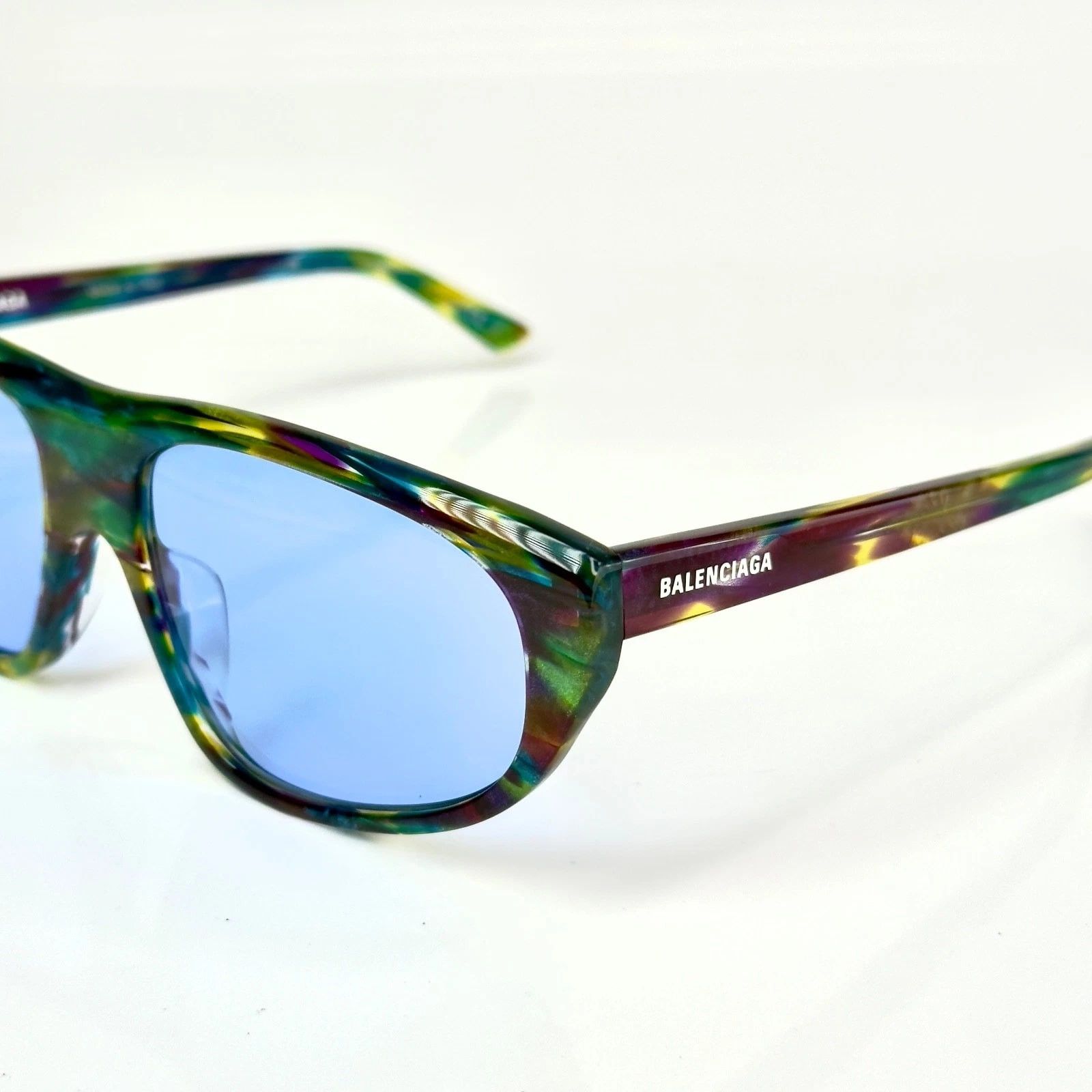 Balenciaga BALENCIAGA BB0098S TV D Blue Rainbow 0098 Sunglasses 003 Size ONE SIZE - 4 Thumbnail