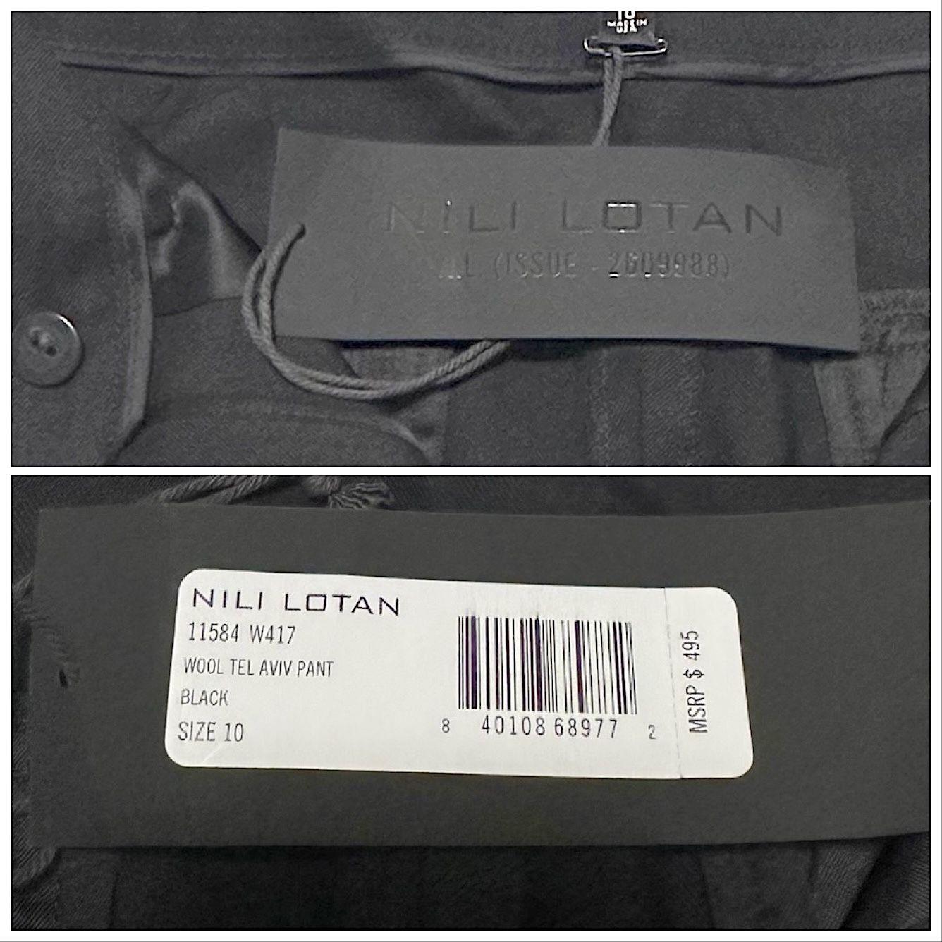 Nili Lotan NILI LOTAN Tel Aviv Wool-blend Twill Straight-leg Pants In B Size 32" / US 10 / IT 46 - 3 Thumbnail