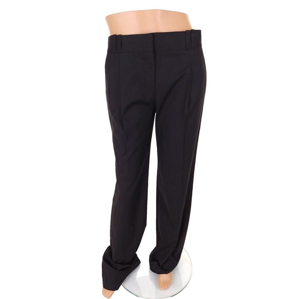 image of Proenza Schouler Pleated Store Uniform Trouser Pant L Tall in Black, Women's (Size 32)