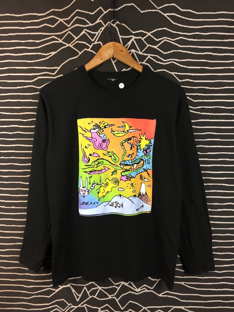 Japanese Brand Love & Peace Kiyoshiro Imawano Doodle Art Long Sleeve Tee Size US M / EU 48-50 / 2 - 1 Thumbnail