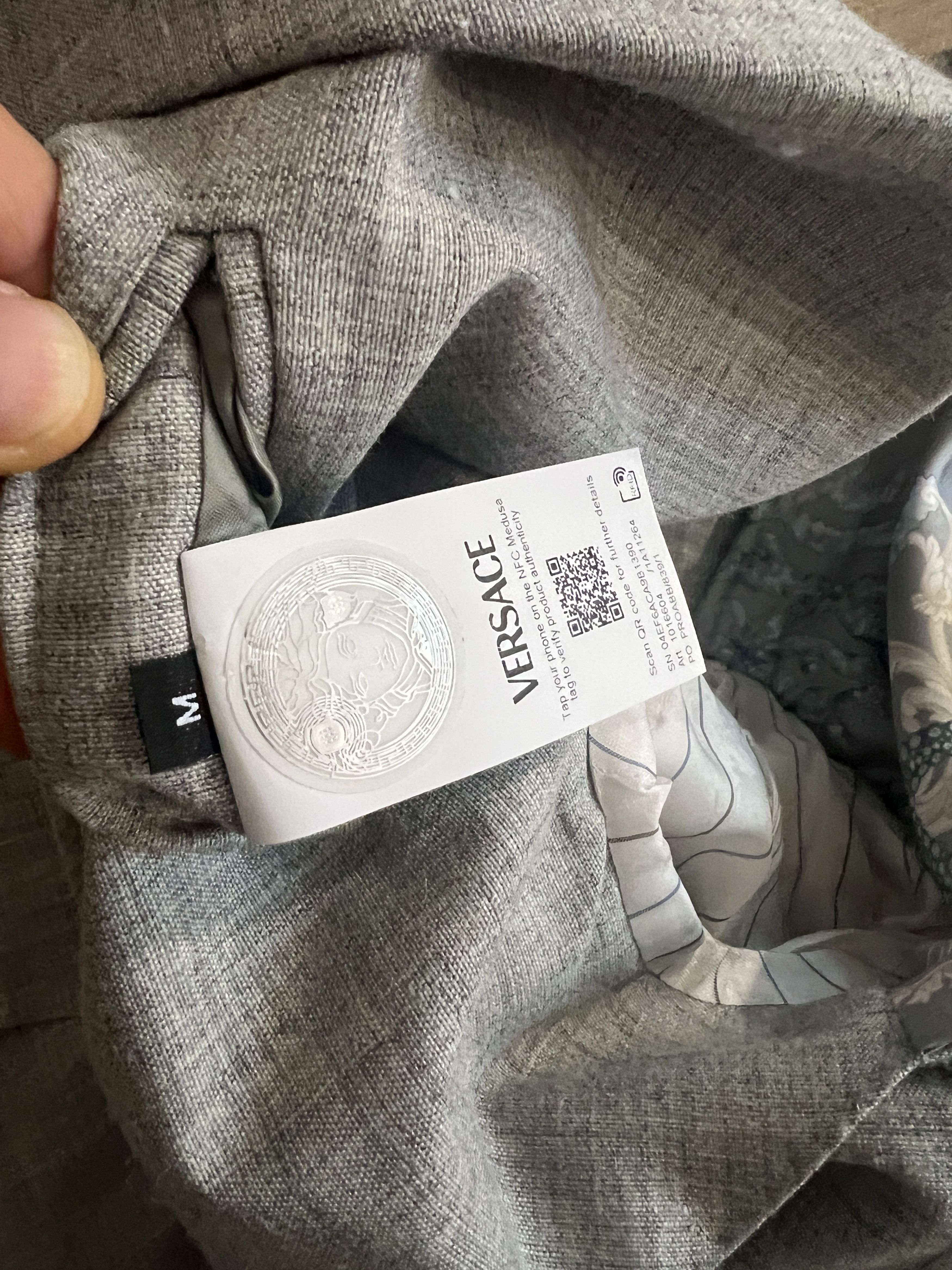 Versace AUTHENTIC VERSACE SUIT Gray Wool-Blend Double-Breasted Size 38R - 12 Thumbnail