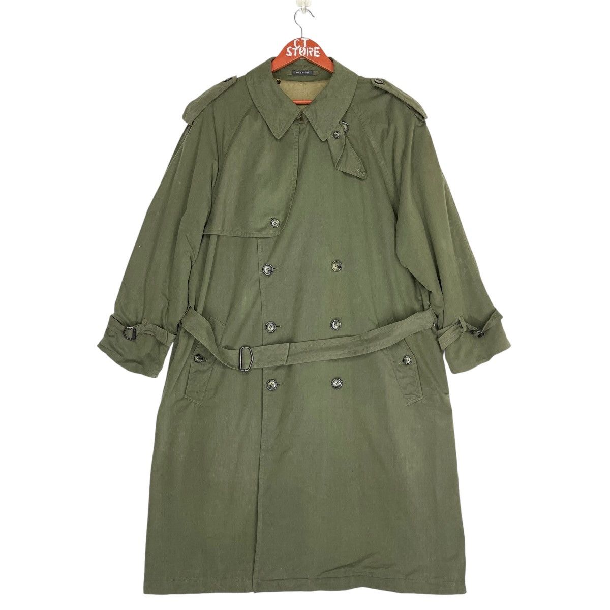 Vintage Vintage Varie Trench Coat Green Made In Italy Size US XL / EU 56 / 4 - 1 Thumbnail