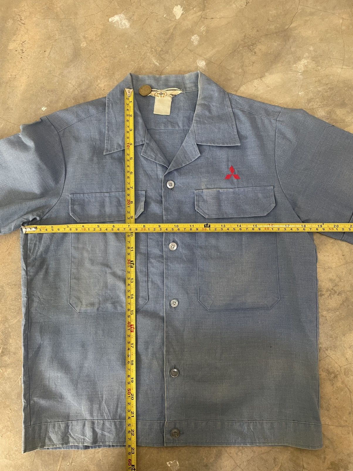 Japanese Brand × Vintage Vintage mitsubishi chambray work shirt Size US XS / EU 42 / 0 - 5 Thumbnail