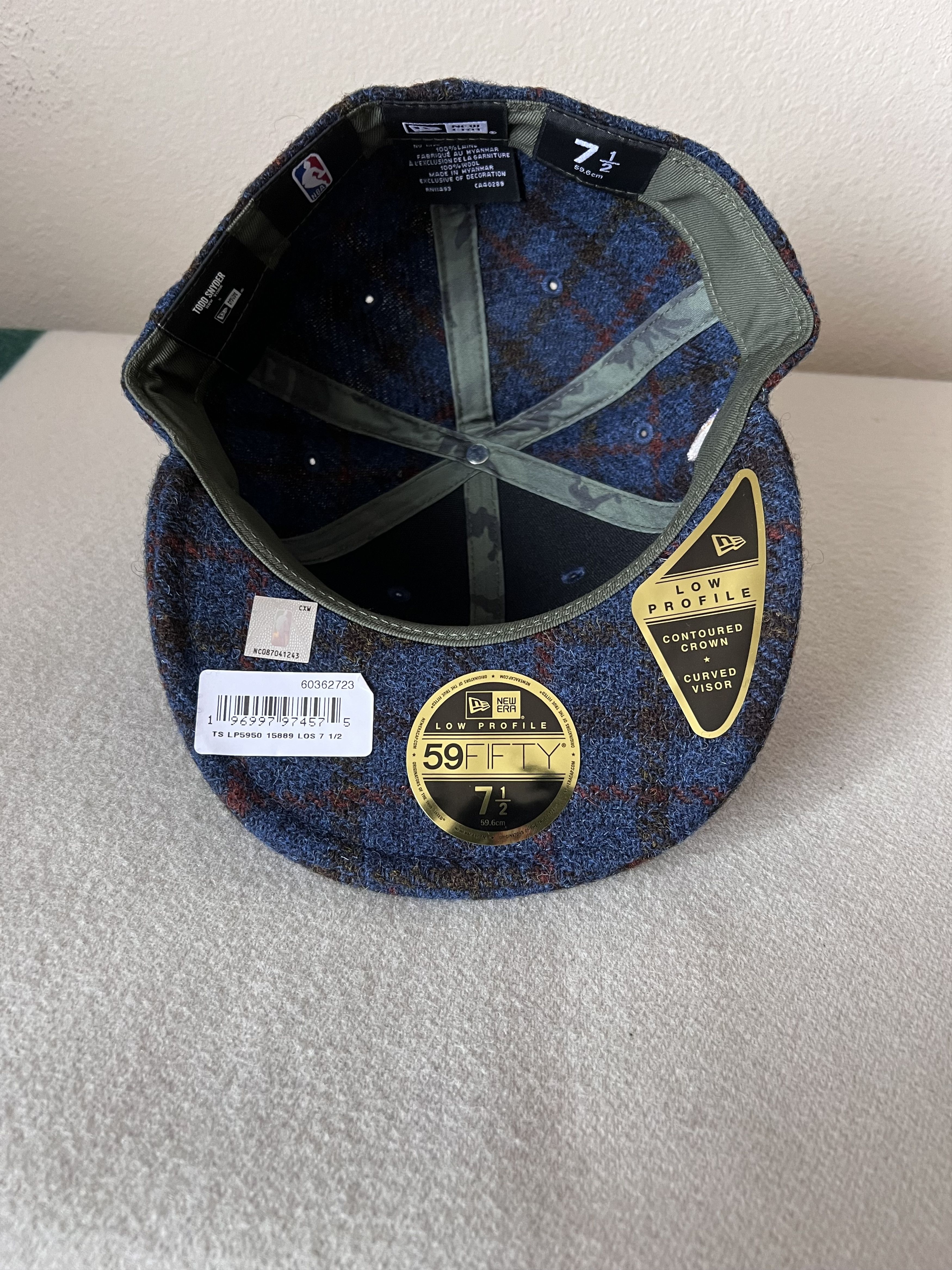 NBA 7 1/2 Todd Snyder New Era Los Angeles Lakers 59FIFTY Hat Size ONE SIZE - 4 Thumbnail