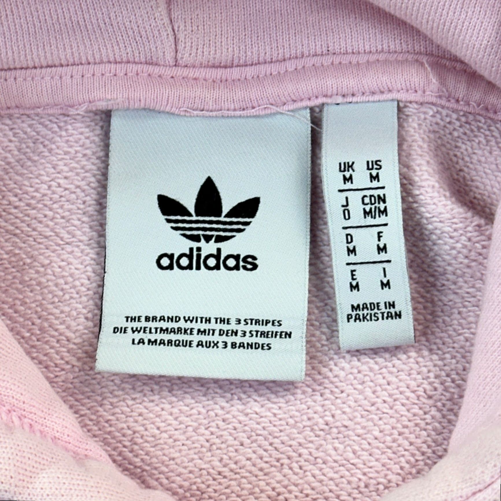 Adidas Adidas Originals Hoodie Mens Medium Pink French Terry Trefoil Logo Pullover Size US M / EU 48-50 / 2 - 7 Thumbnail