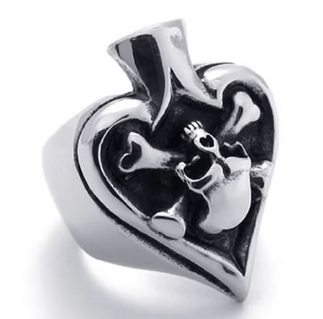 Japanese Brand × Jewelry × Vintage Skull Ace of Spades Ring Size 10 11 12 13 14 15 Size ONE SIZE - 3 Thumbnail