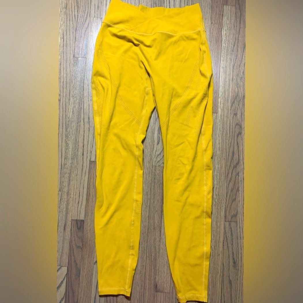 Vintage Alphalete Yellow Leggings Women S Regular Size S Ankle Yellow Size 28" / US 6 / IT 42 - 2 Thumbnail
