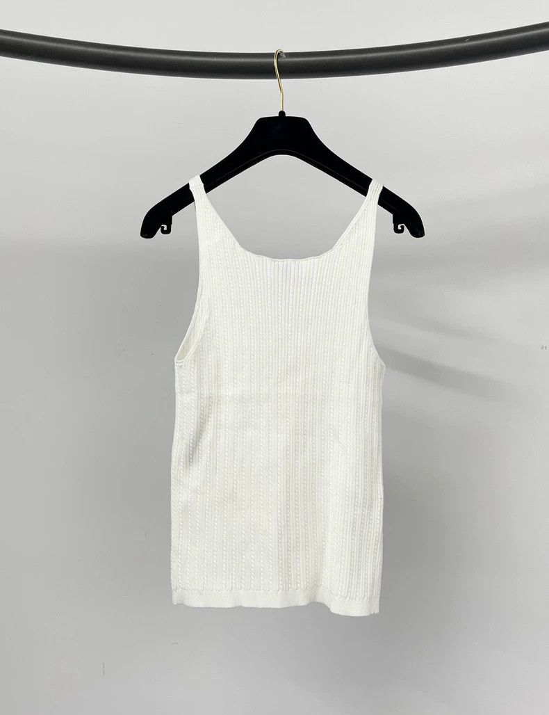 Chanel Chanel White knitted suspender vest Size XS / US 0-2 / IT 36-38 - 2 Thumbnail