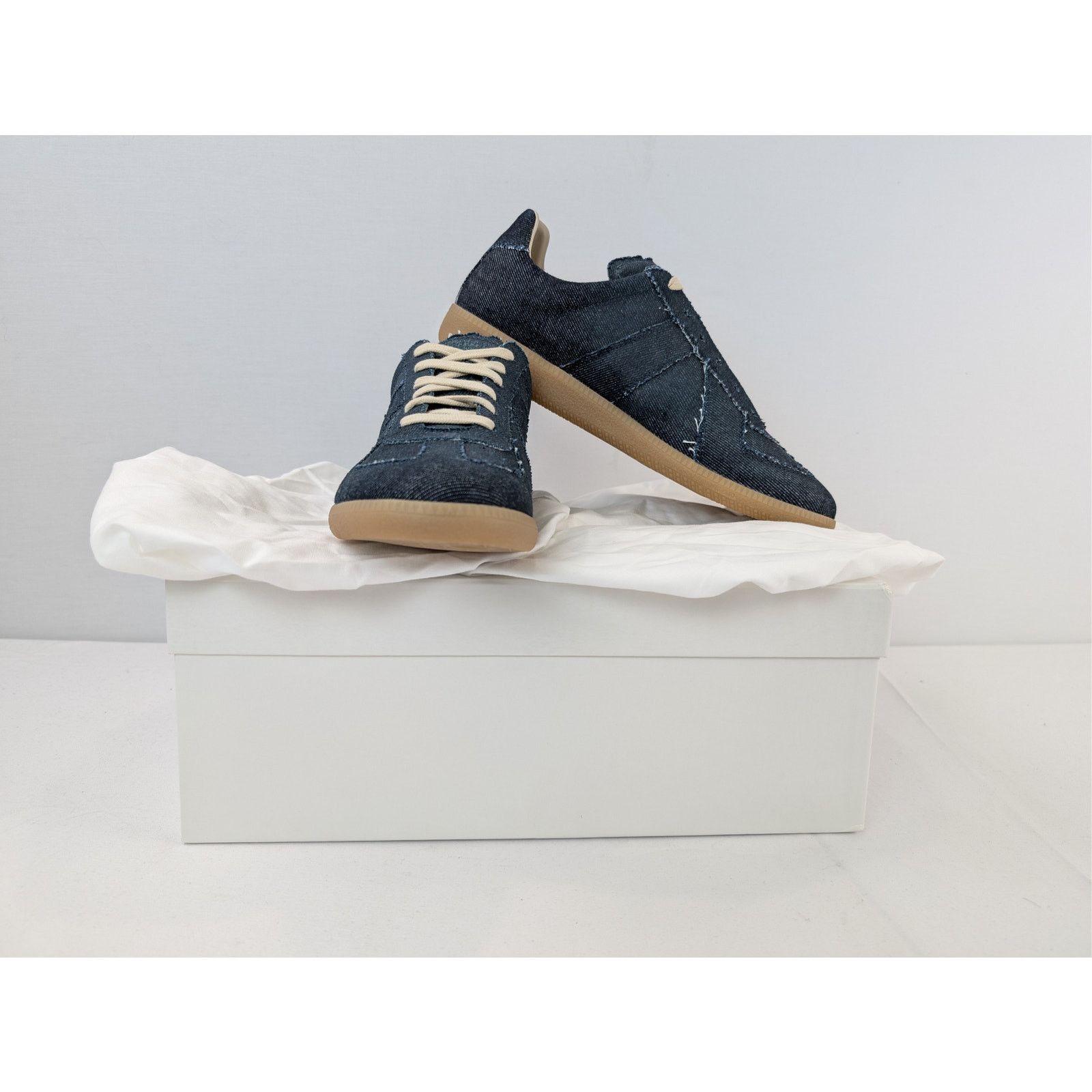 Maison Margiela o1rshd1 Exclusive Denim Shoe low top sneakers in Blue/Brown Size US 8 / EU 41 - 19 Thumbnail