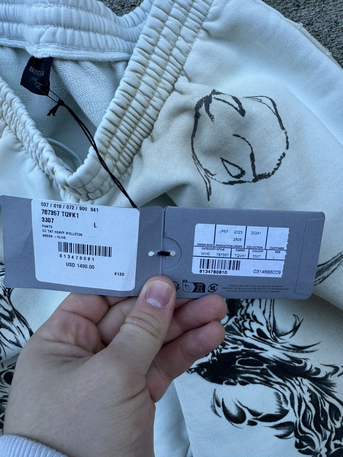 Balenciaga Balenciaga Tattoo Sweatpants Size US 34 / EU 50 - 6 Thumbnail