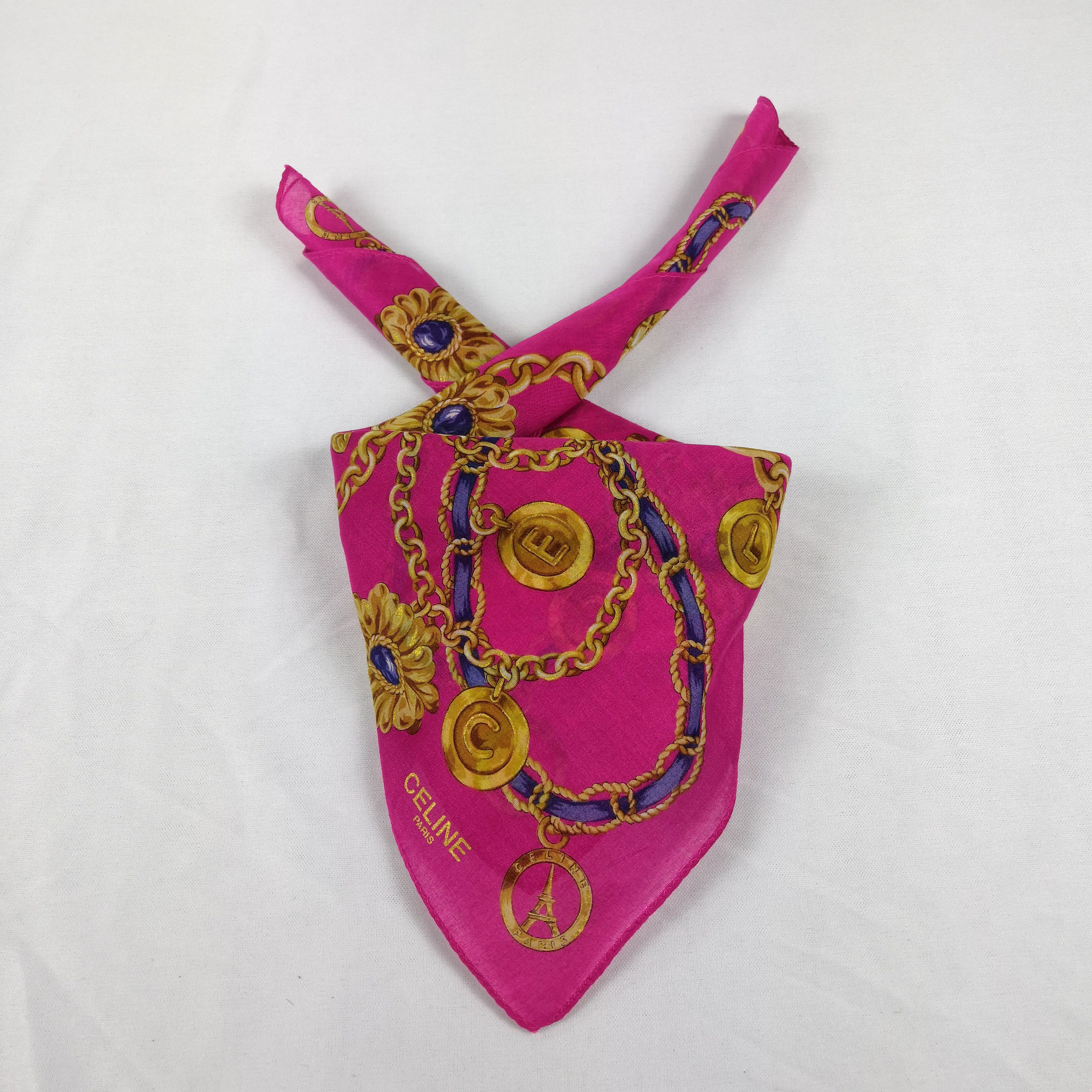 Japanese Brand Vintage Celine Paris Bandana Handkerchief Neckerchief Size ONE SIZE - 1 Thumbnail