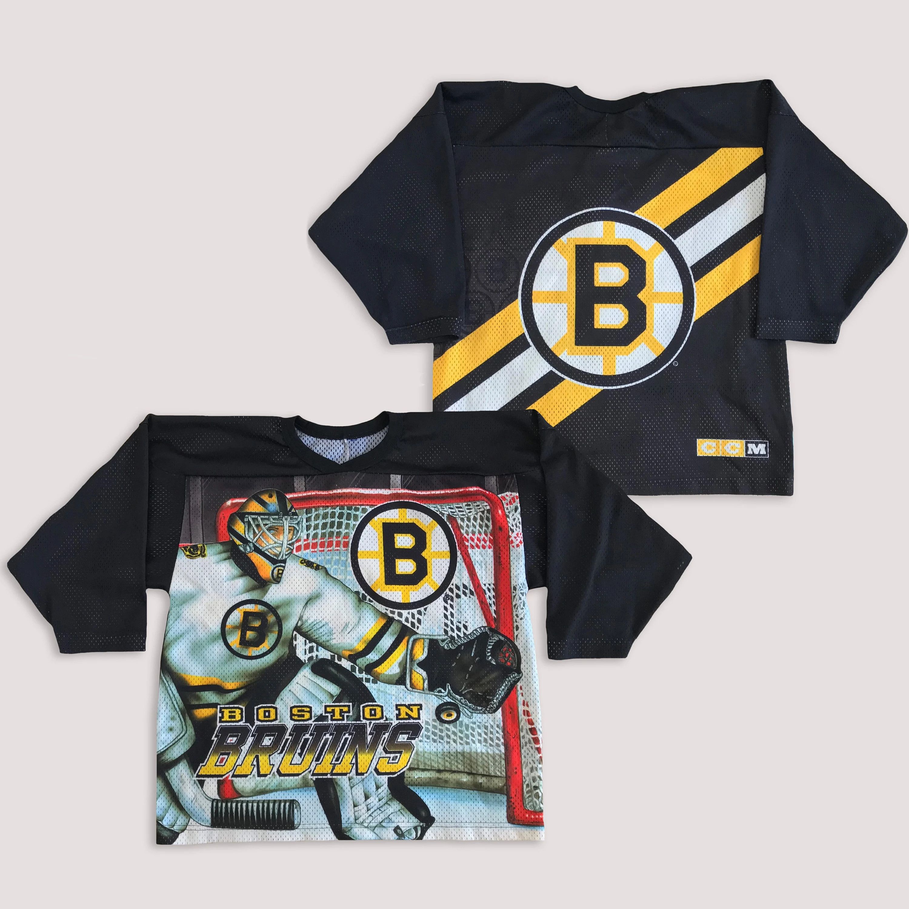 Ccm Vintage 90s CCM BOSTON BRUINS Jersey Fanimation NHL USA Size US S / EU 44-46 / 1 - 1 Thumbnail