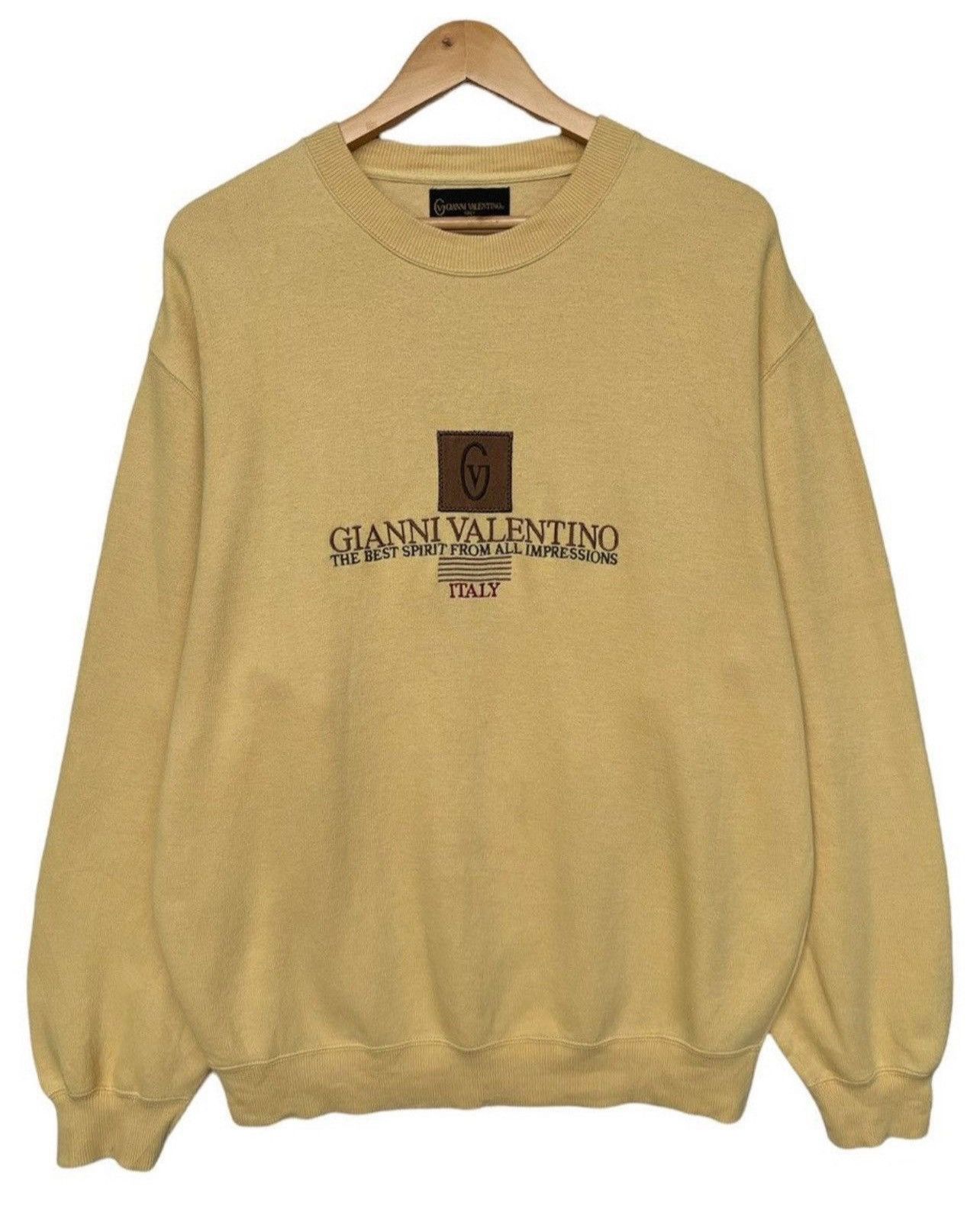 Gianni Valentino Vintage Gianni Valentino Spell Out Embroidery Sweatshirt Size US L / EU 52-54 / 3 - 1 Thumbnail