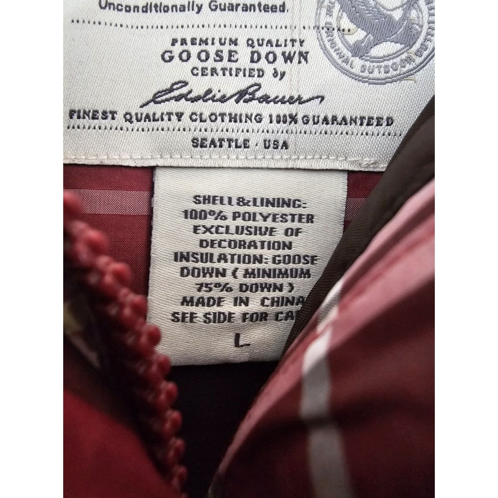 Eddie Bauer Eddie Bauer Premium Goose Down Puffer Vest Women's Size Large Red Plaid Full Zip Size L / US 10 / IT 46 - 4 Thumbnail
