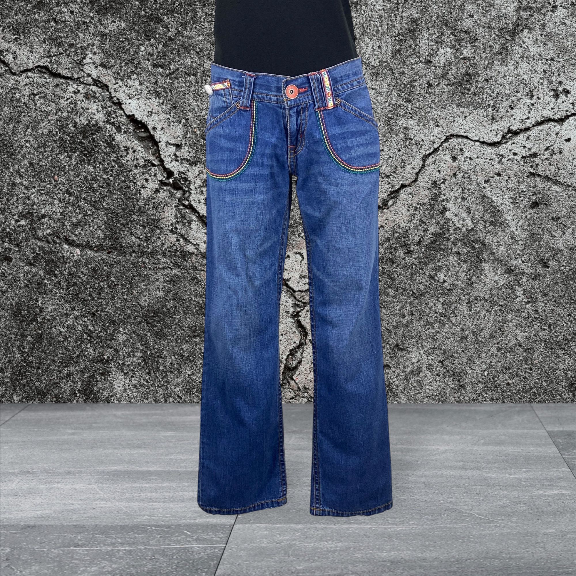 Japanese Brand Blue Moon Blue Japan Denim Jeans Low Rise Jeans Pants Size 26" / US 2 / IT 38 - 2 Thumbnail