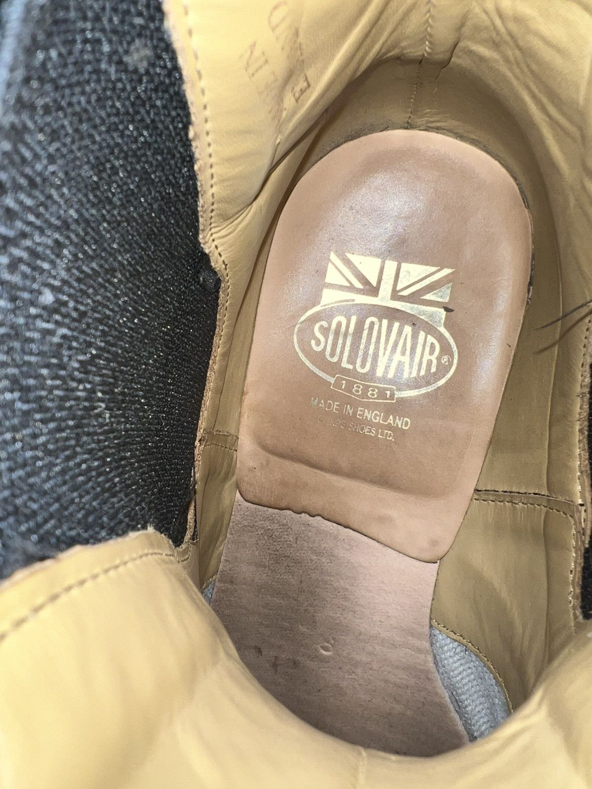 Solovair Tan Hi-Shine Dealer Boot Size US 10 / EU 43 - 3 Thumbnail