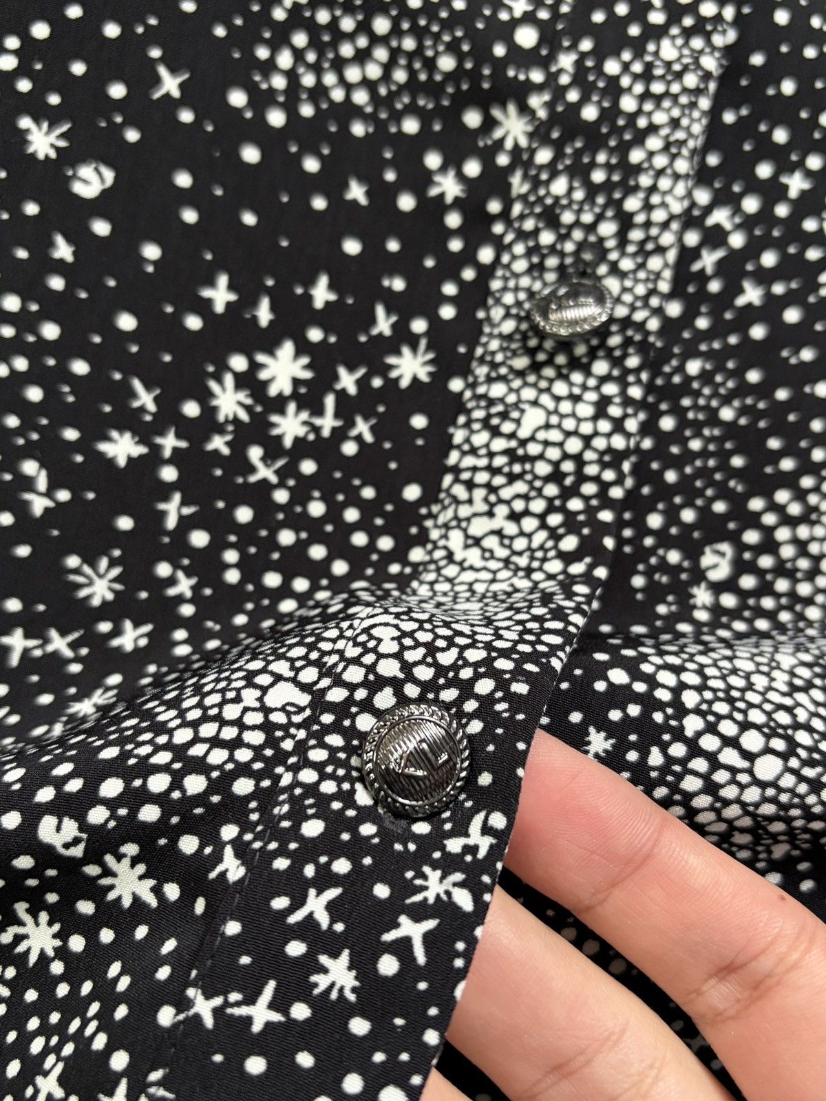 Karl Lagerfeld Karl Lagerfeld Paris Star Print Shirt Black White Blouse XL Size XL / US 12-14 / IT 48-50 - 7 Thumbnail