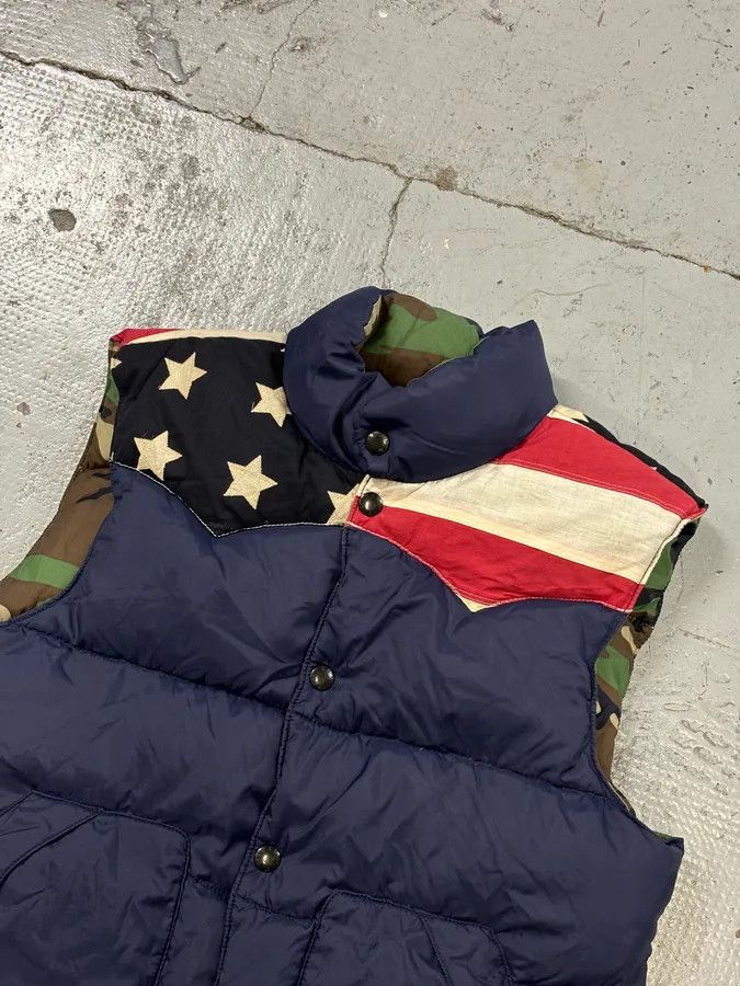 Polo Ralph Lauren 2010s Ralph Lauren Navy Camo Reversible American Flag Puffer Vest Size US S / EU 44-46 / 1 - 9 Thumbnail