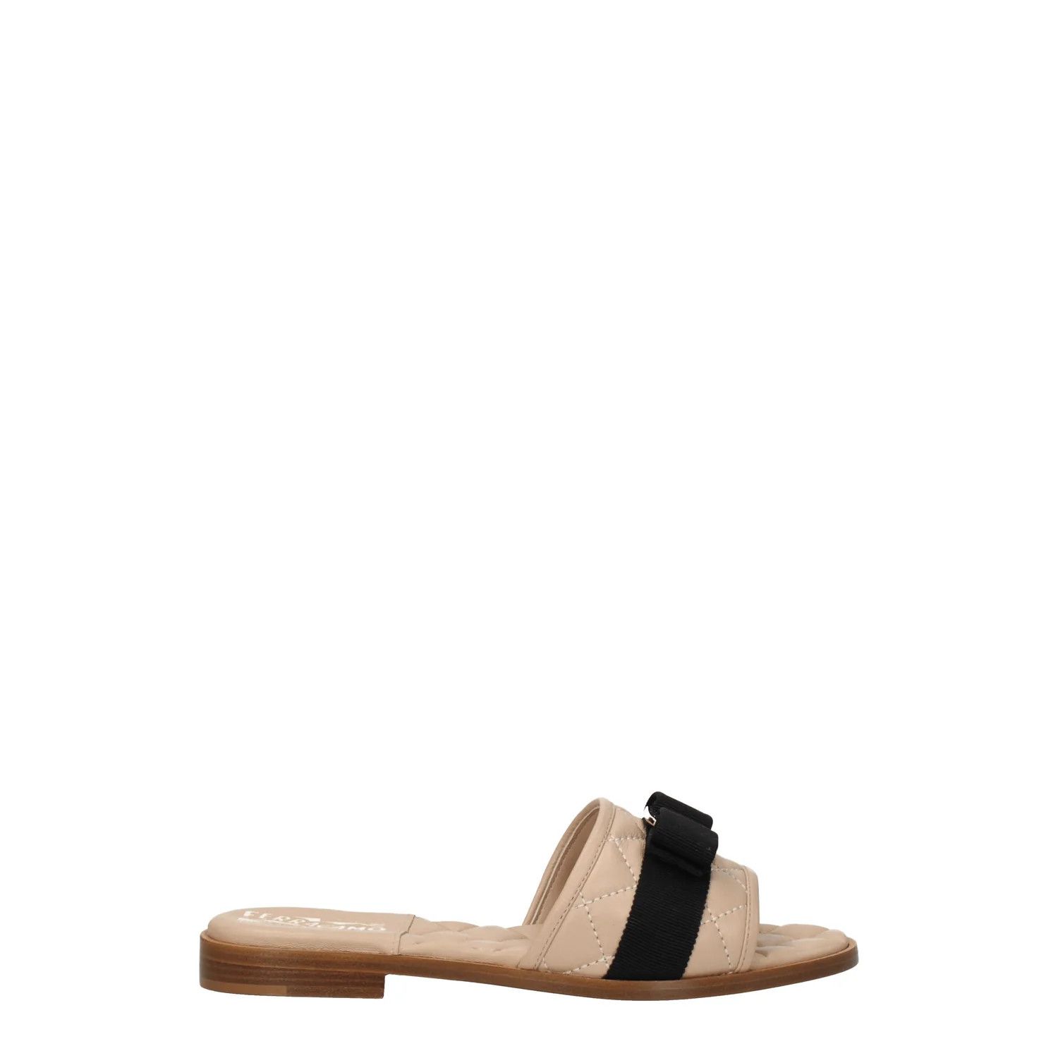 Salvatore Ferragamo ob1o1e1224 Leather Slippers in Beige Size US 5 / IT 35 - 1 Thumbnail
