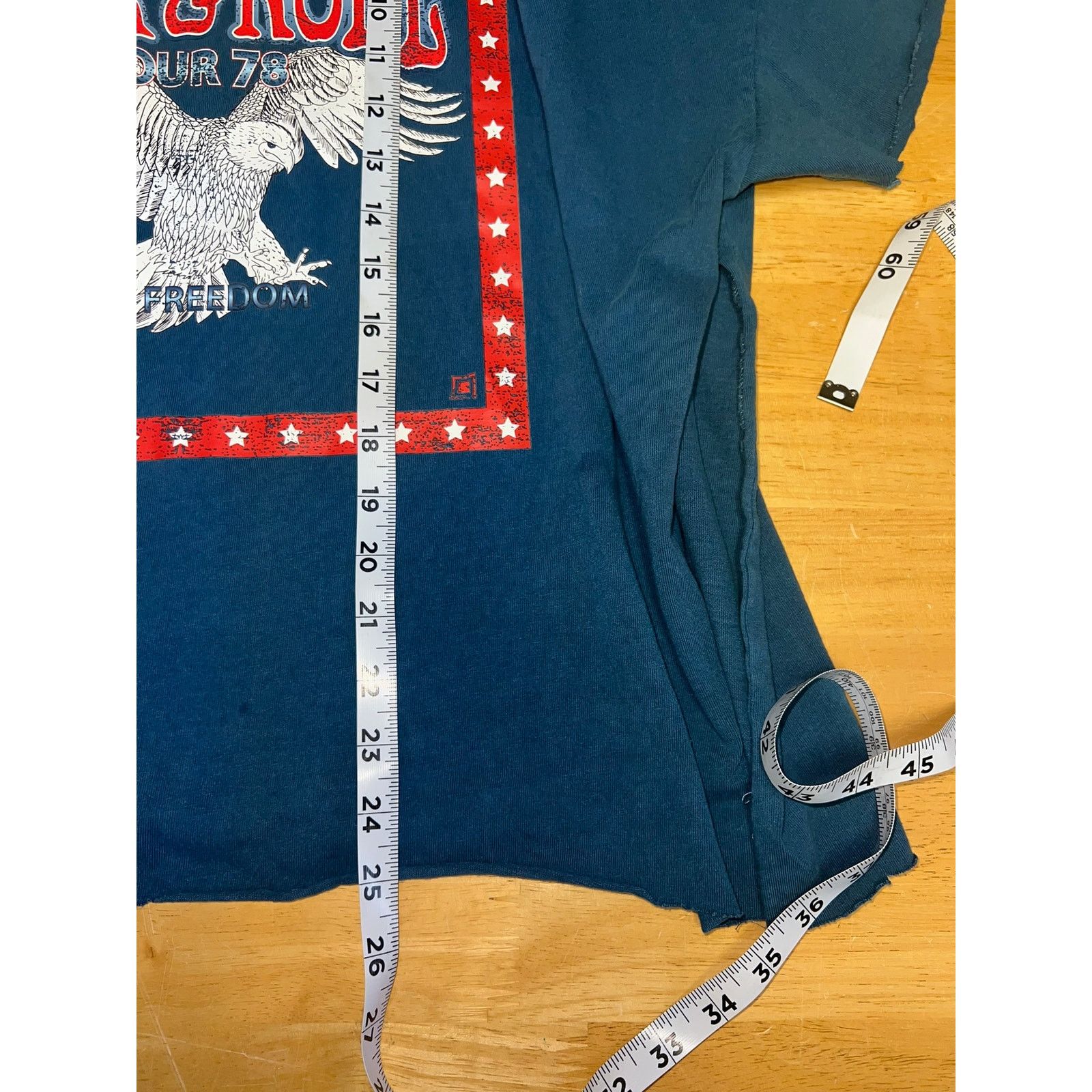 Vintage Womens Rock & Roll Top Shirt Vintage Style Eagle Blue Tee M Size M / US 6-8 / IT 42-44 - 12 Thumbnail