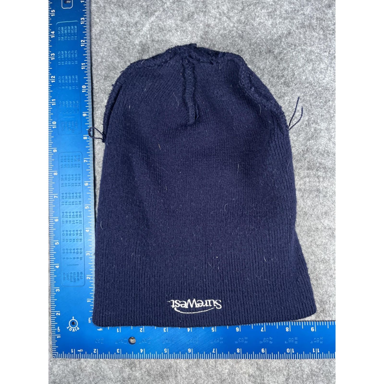 Vintage Yupoong Beanie Mens One Size Blue Knit SureWest Logo Stretch Winter Workwear Hat Size ONE SIZE - 5 Thumbnail