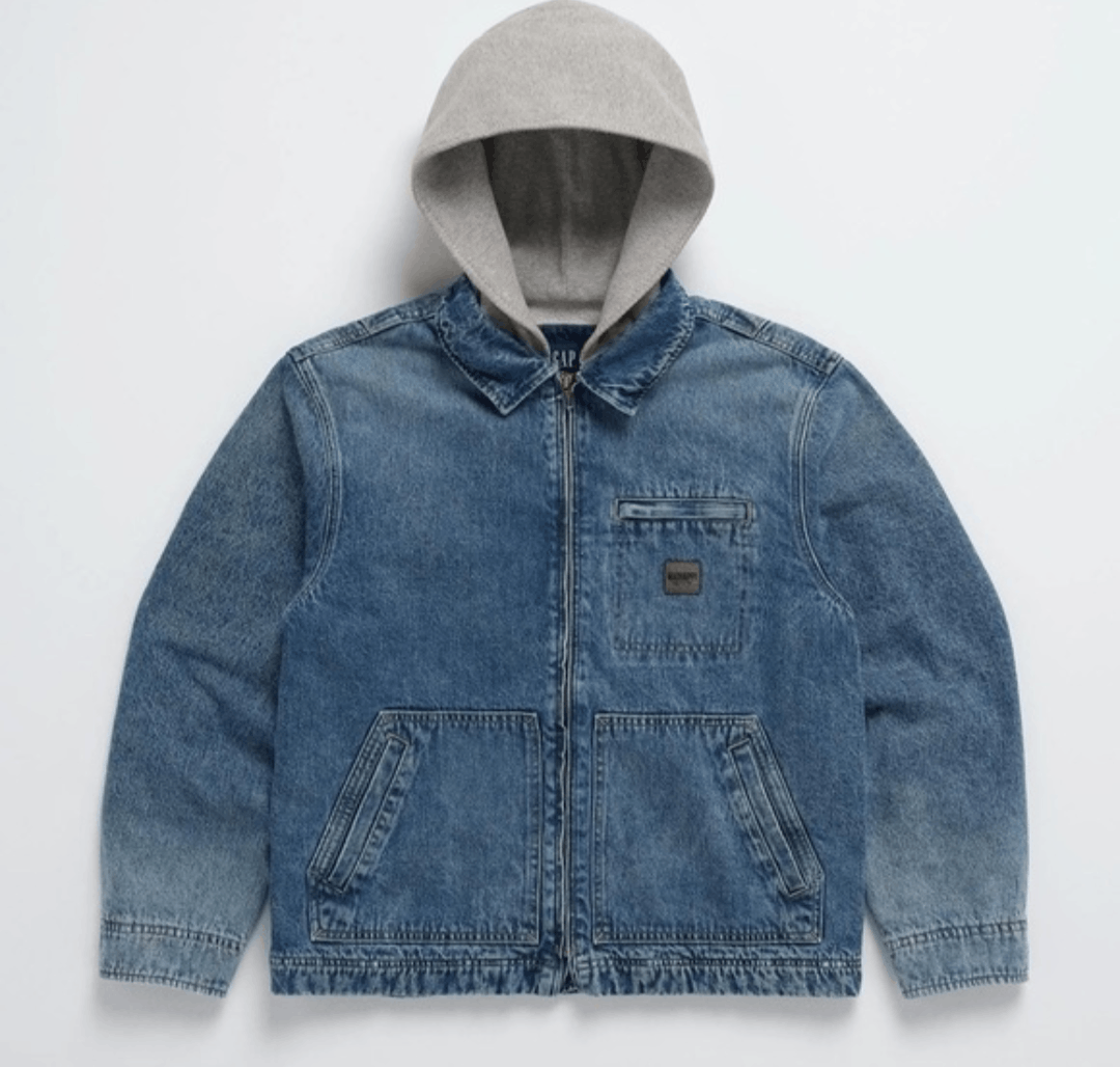 Gap × Madhappy Gap x MadHappy Hooded Workwear Denim Fleece Jacket Size US L / EU 52-54 / 3 - 3 Thumbnail