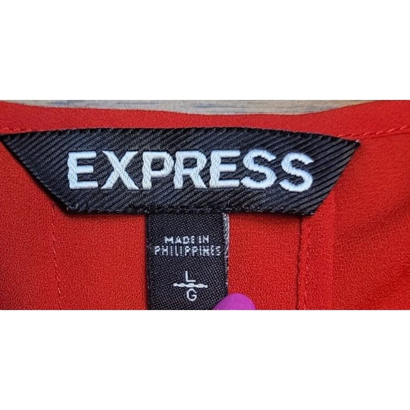 Express Express Red Sleeveless Split Back Blouse L EUC Size L / US 10 / IT 46 - 5 Thumbnail
