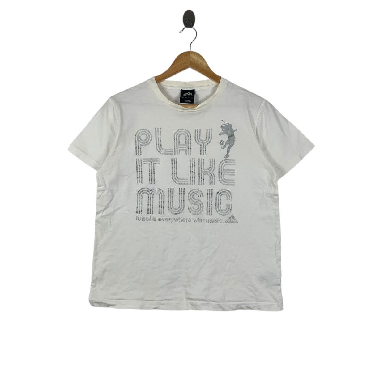 Adidas ADIDAS EQUIPMENT FUTSAL Play Like Music Sportswear Tee Size US L / EU 52-54 / 3 - 1 Thumbnail