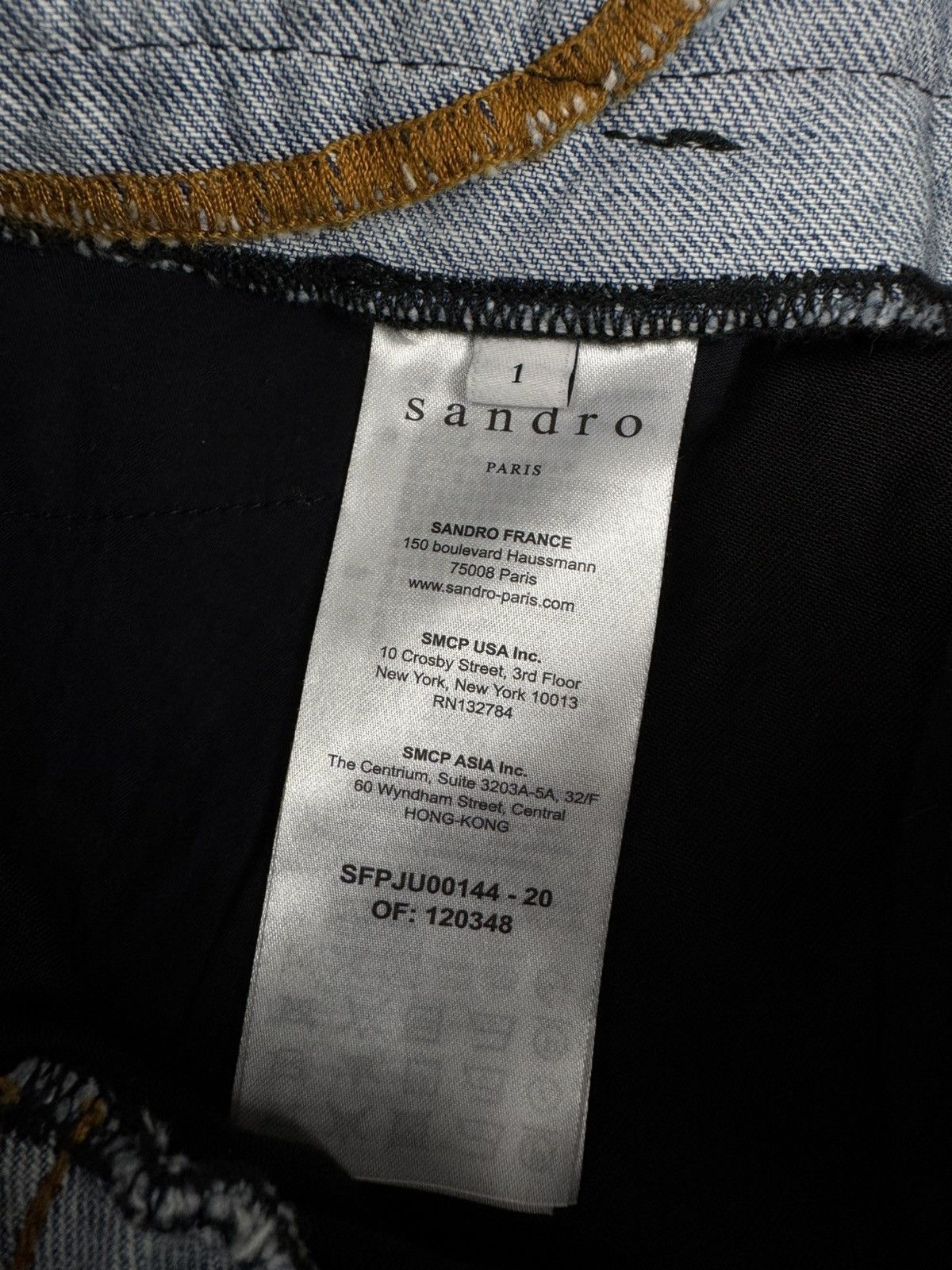 Sandro Vintage Y2K Sandro Paris trompe l'oeil layered denim skirt Size 28" / US 6 / IT 42 - 10 Thumbnail
