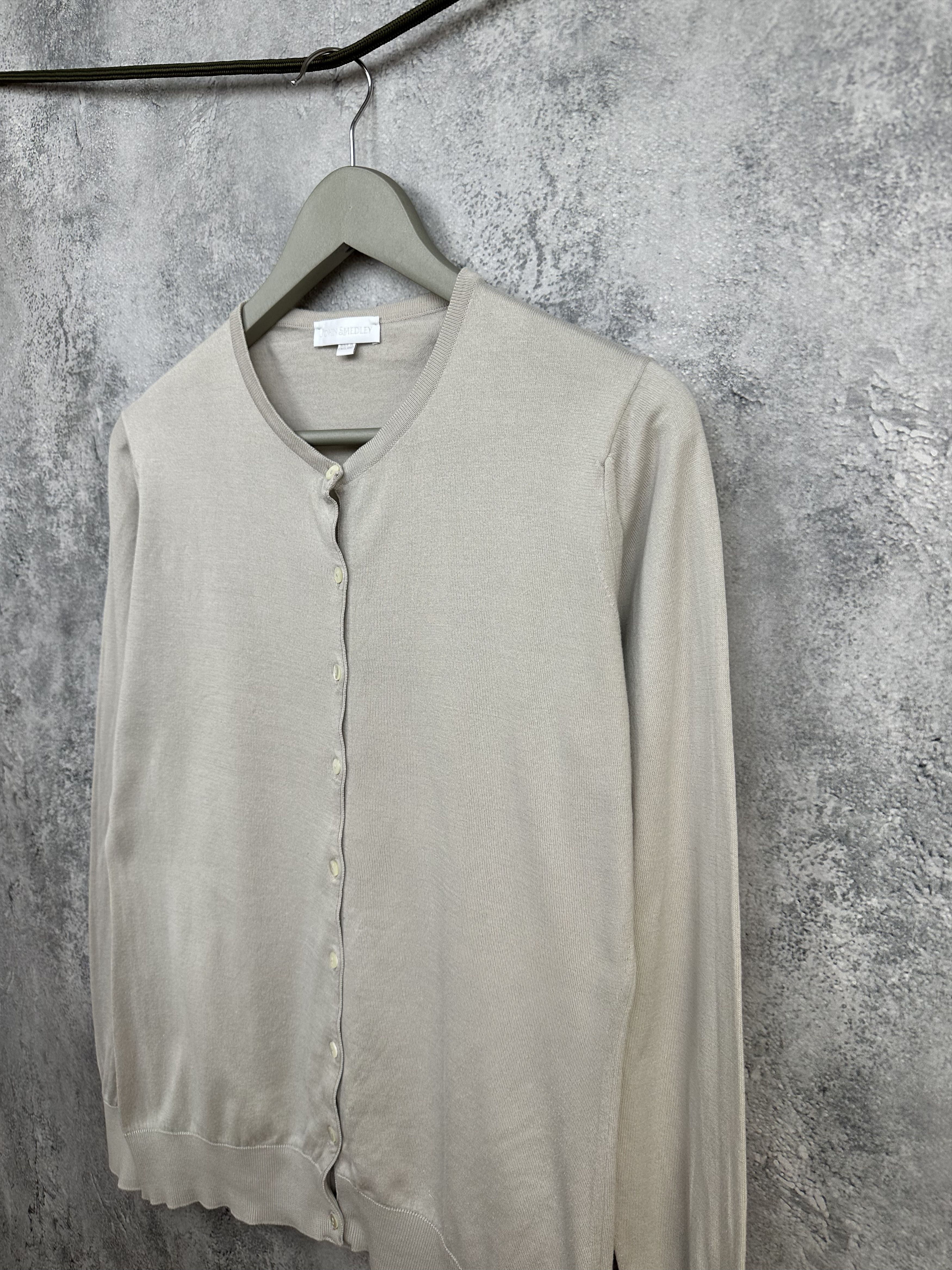 John Smedley John Smedley Sea Island Cotton Cardigan Crew Lightweight Size L / US 10 / IT 46 - 5 Thumbnail