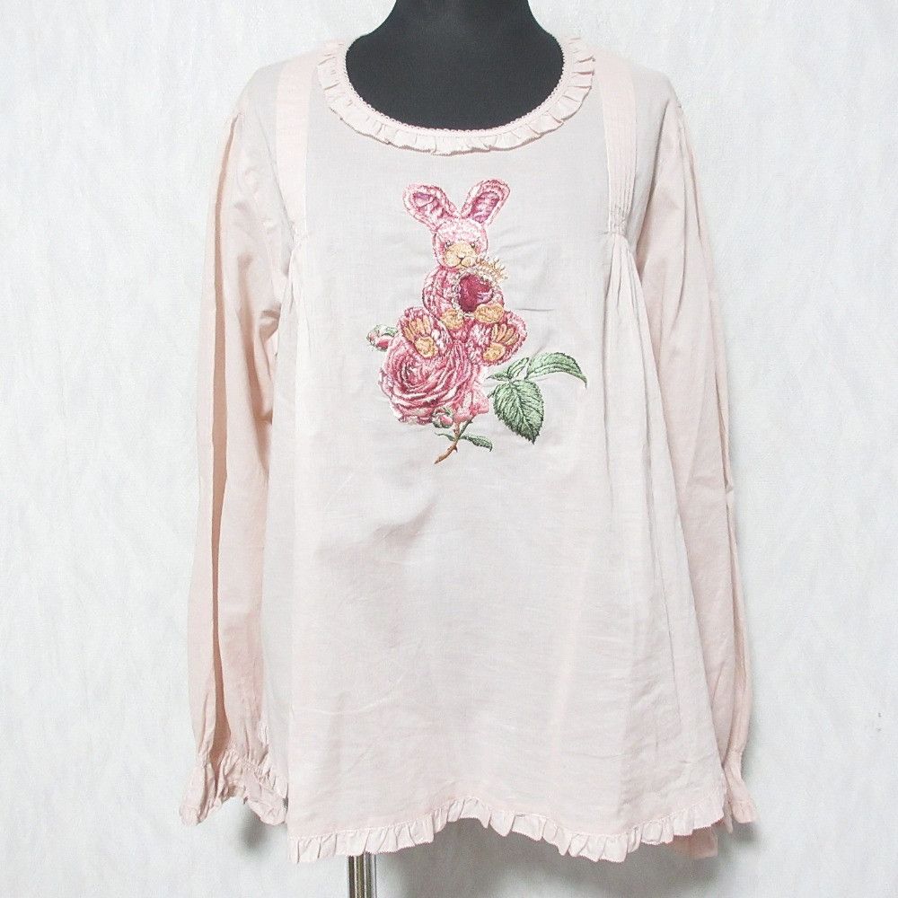 Other Other PINK HOUSE Embroidered Pullover Blouse Textile Tops A2121FB204 DUTY FREE for USA Size ONE SIZE - 1 Thumbnail