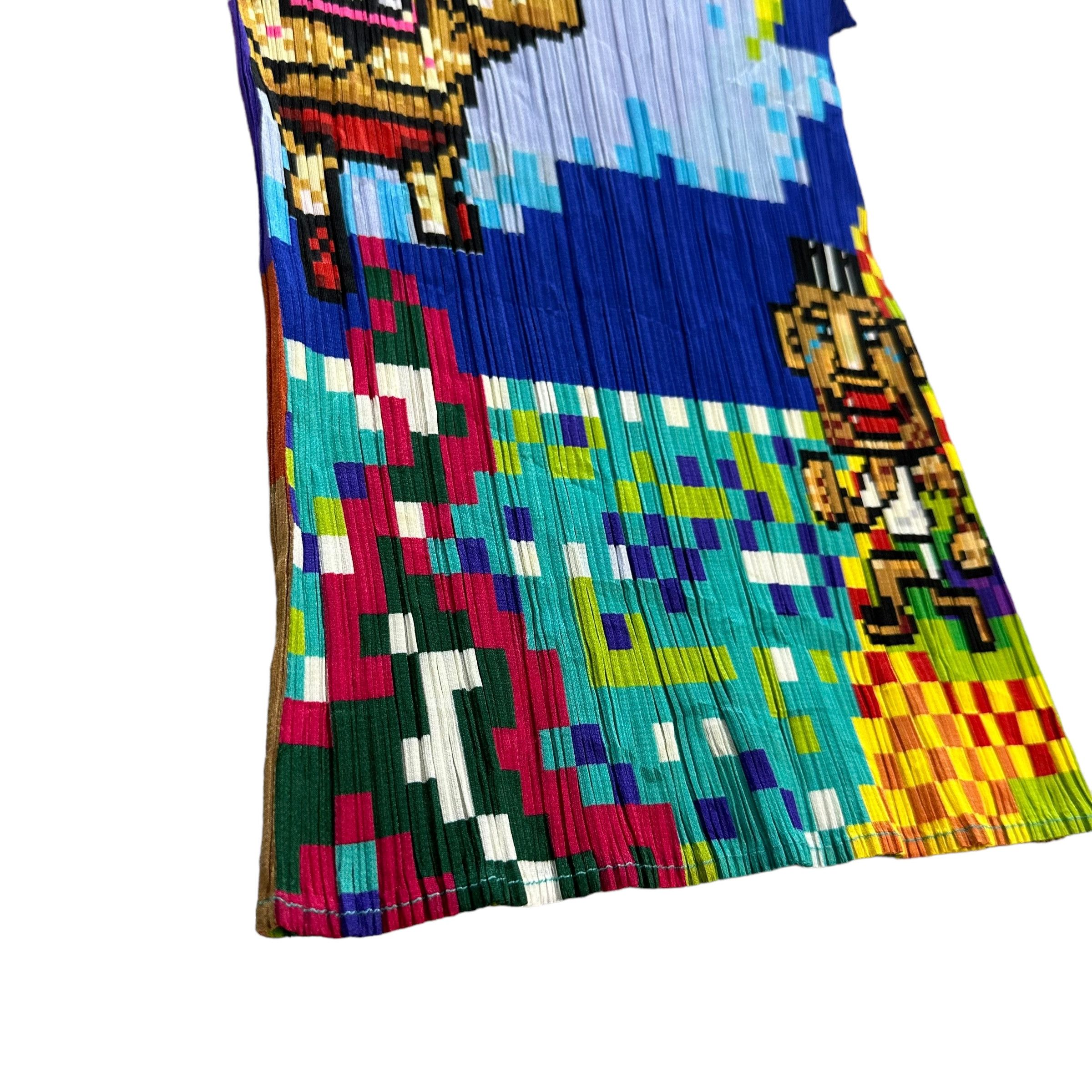 Pleats Please Issey Miyake Pleats Please Digital Game Graphic Overprint Tops #A32-0730 Size US M / EU 48-50 / 2 - 5 Thumbnail