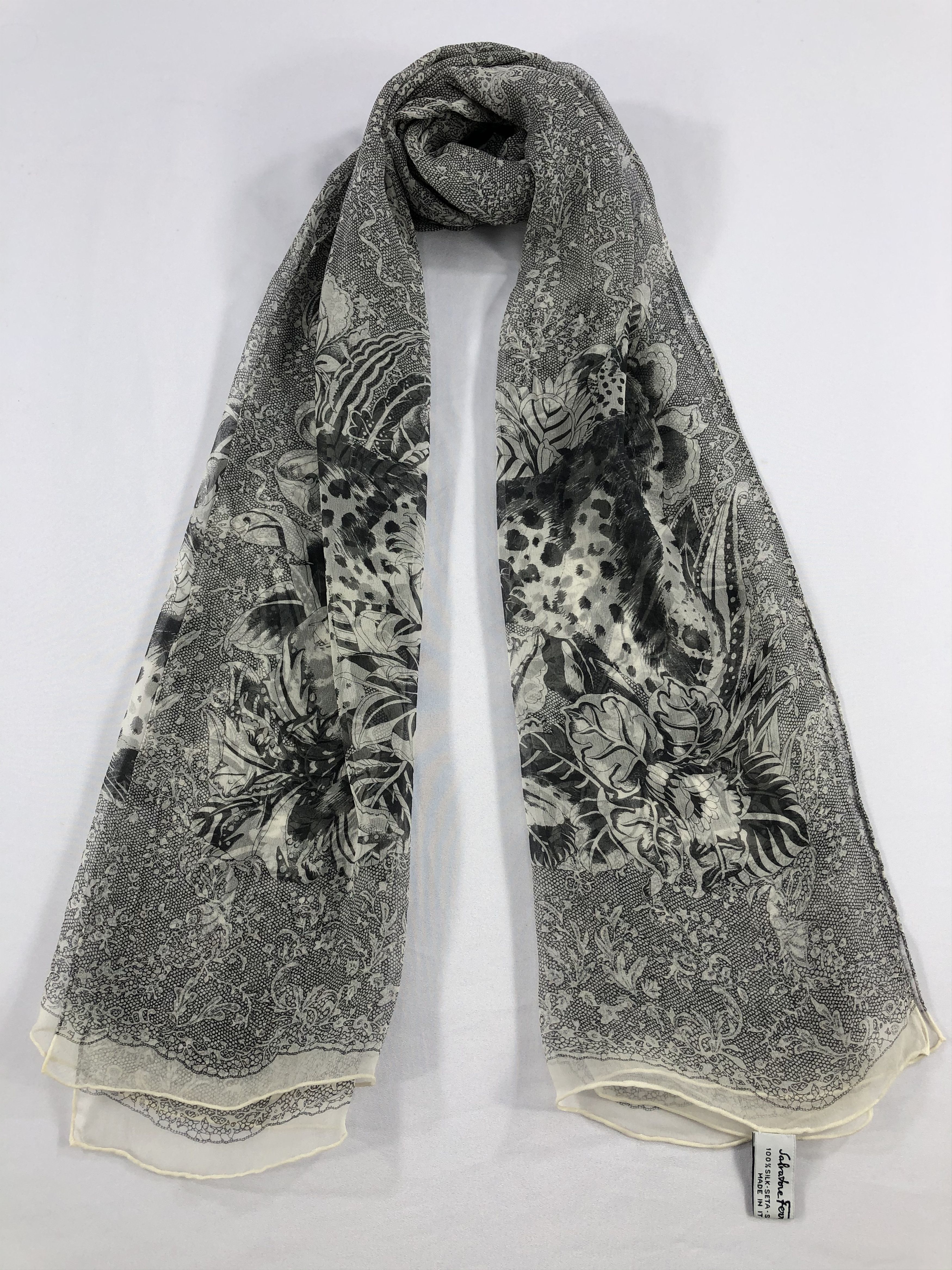 Vintage Vintage Salvatore Ferragamo Silk Scarf Size ONE SIZE - 1 Thumbnail