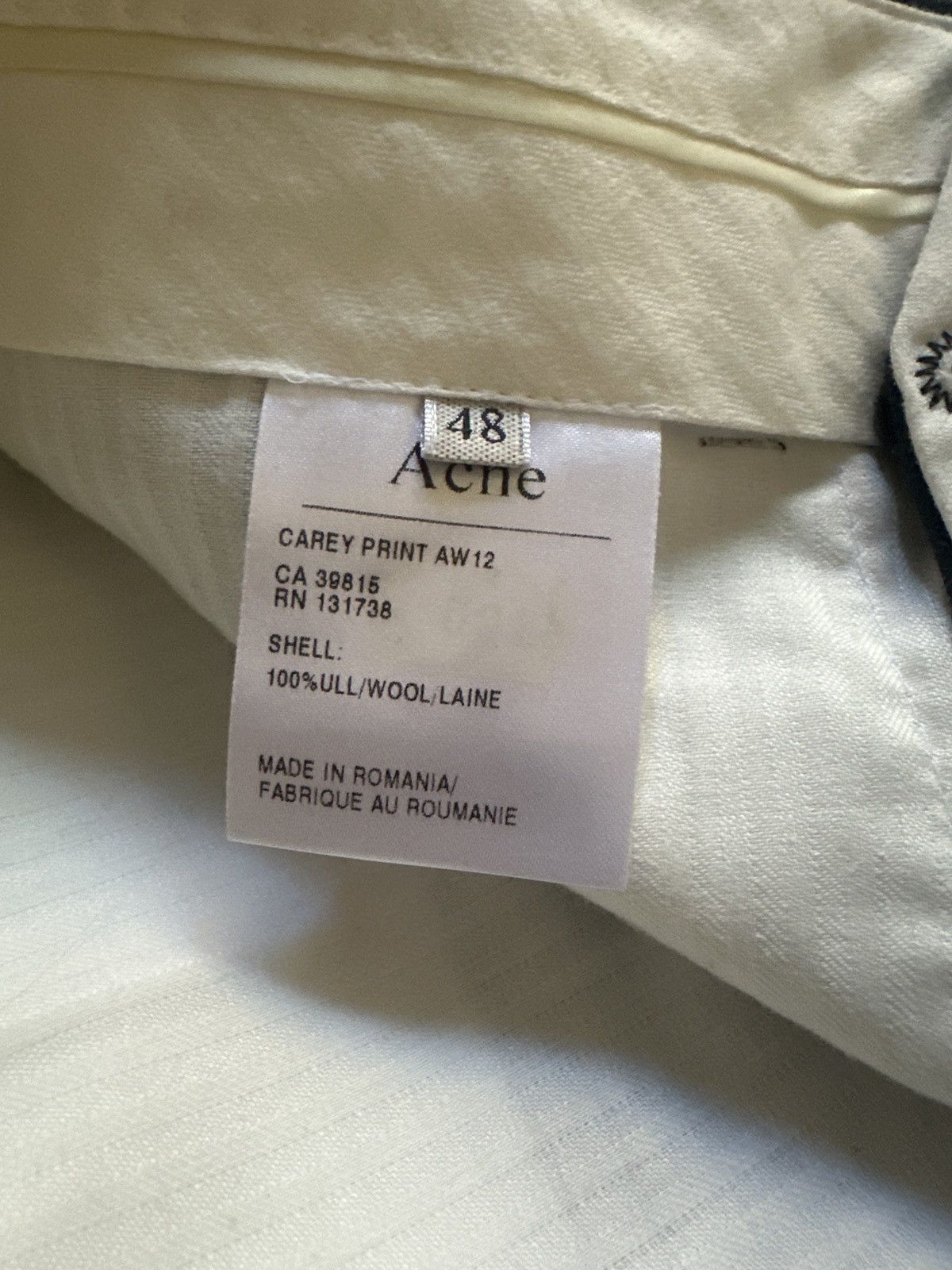 Acne Studios Acne Carey Print Trouser A/W 2012 Size 48R - 3 Thumbnail