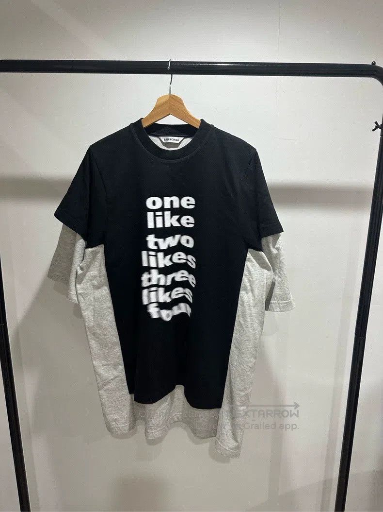 Balenciaga Balenciaga Black Gray Camouflage Logo Short Sleeve Size US S / EU 44-46 / 1 - 1 Thumbnail