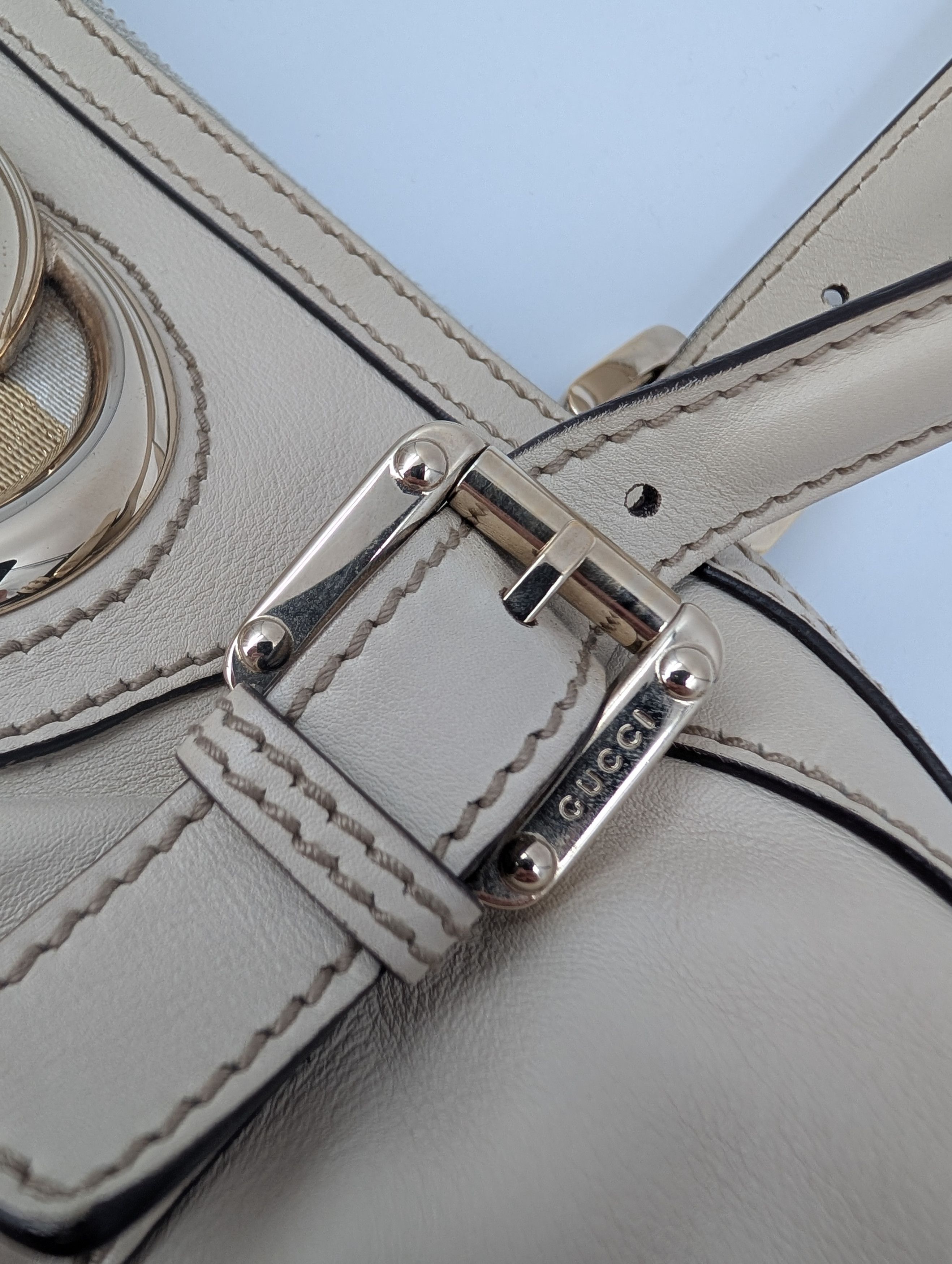 Gucci Gucci Beige Leather Bowling Bag Size ONE SIZE - 4 Thumbnail