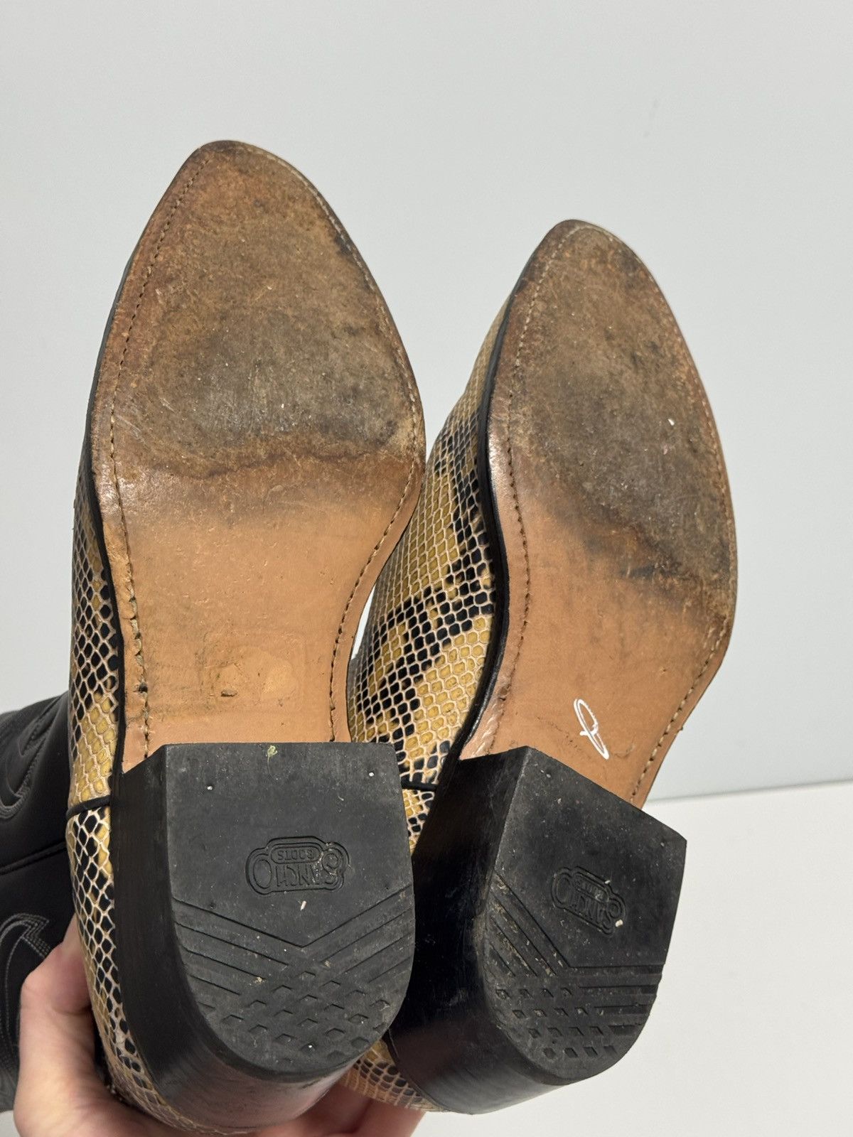 Sancho Boots Sancho leather Western Cowboy Boots Black snake size 45 Size US 11 / EU 44 - 16 Thumbnail