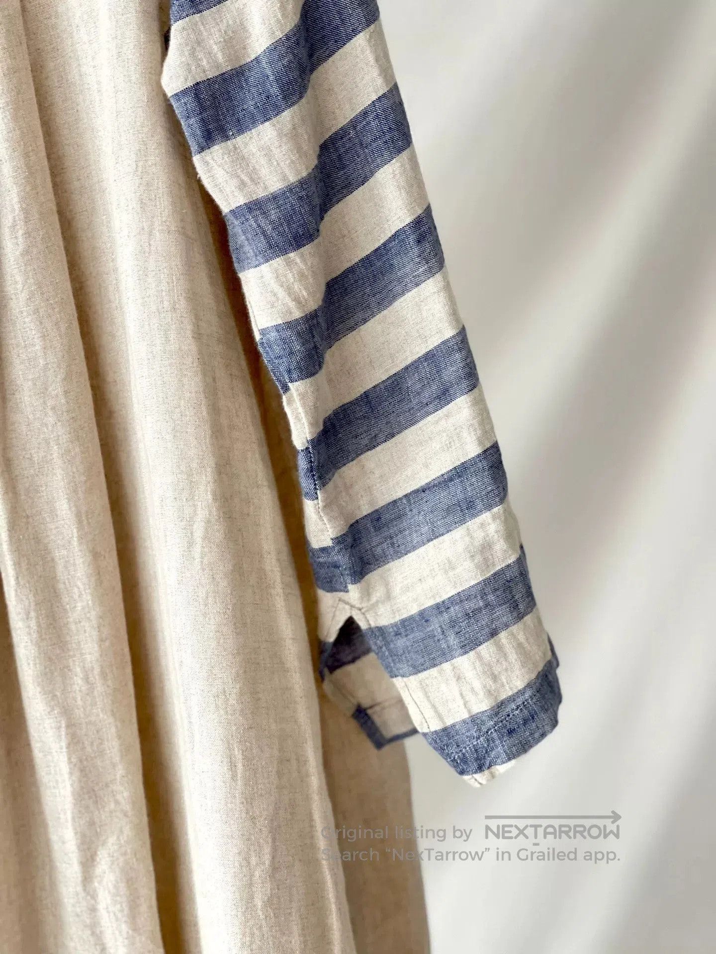 Kapital Striped Sleeve Linen Dress by KAPITAL. Size XS / US 0-2 / IT 36-38 - 5 Thumbnail