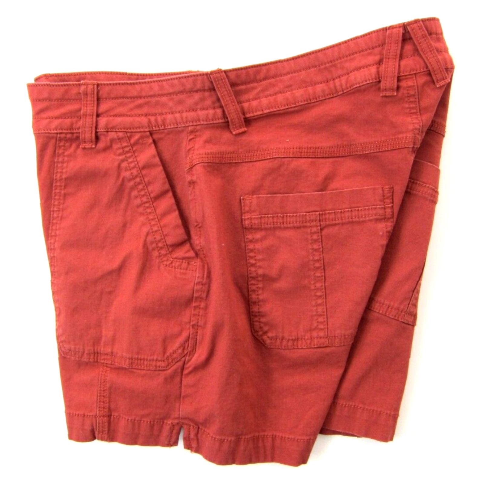 Prana VINTAGE PrAna Rust Orange Cotton Stretch Hike Active 4 Pocket Chino Short Women 4 Size 27" / US 4 / IT 40 - 4 Thumbnail