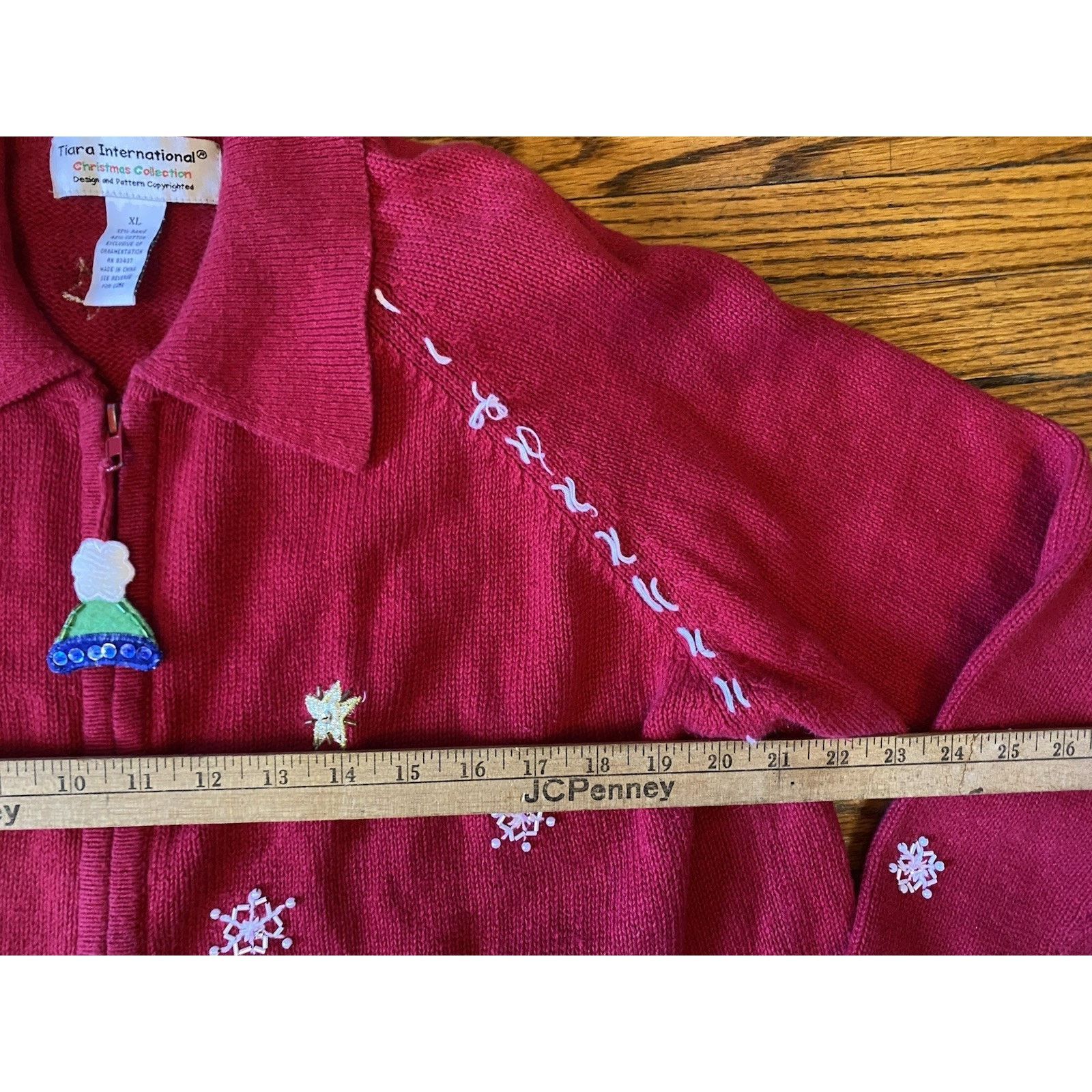 Vintage VTG Tiara Collection Snowmen Zip Cardigan Sweater Women’s XL Size XL / US 12-14 / IT 48-50 - 6 Thumbnail