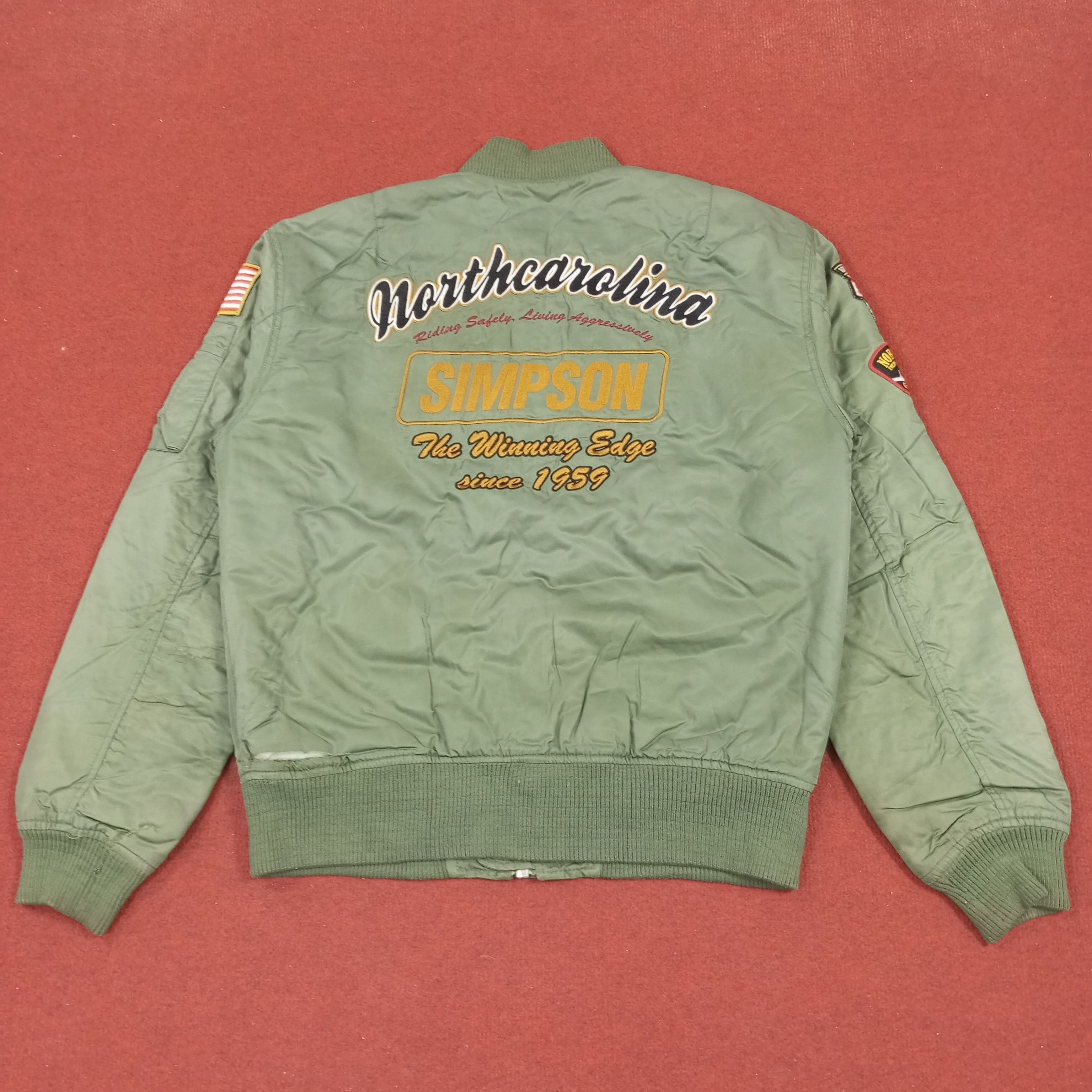Vintage Simpson North Carolina USA Motorsports Style Jacket Size US L / EU 52-54 / 3 - 1 Thumbnail