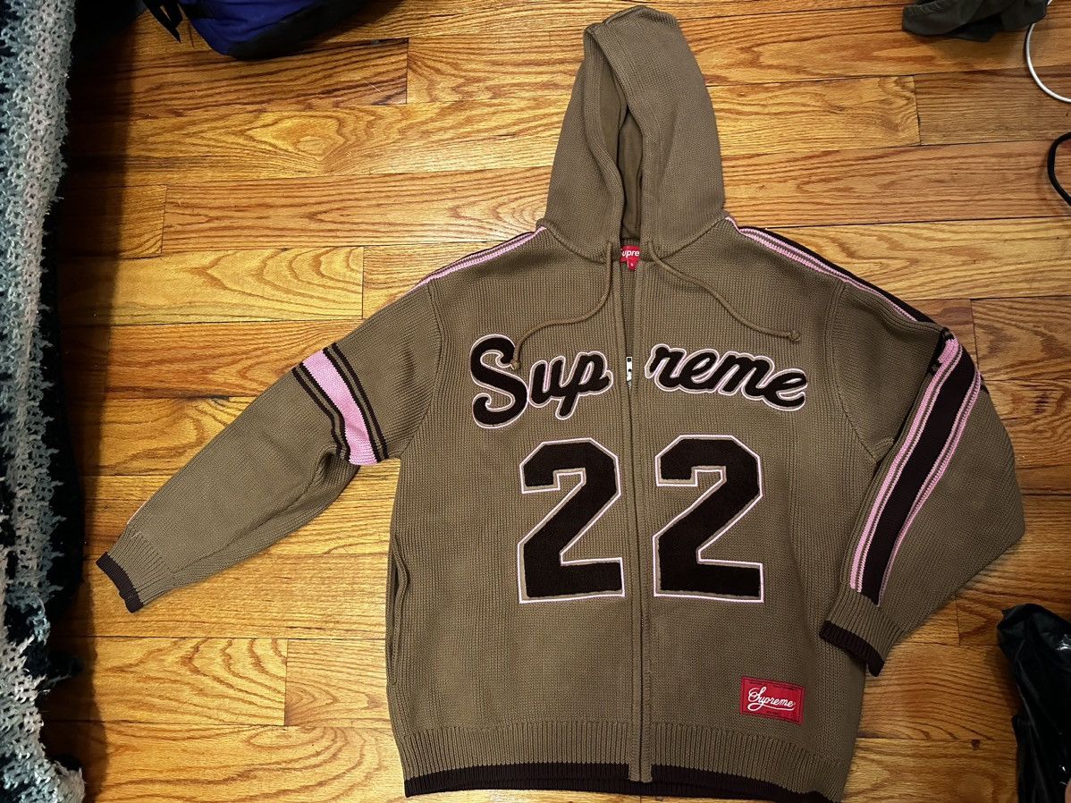 Supreme Sport Zip Up Hooded Sweater Grey