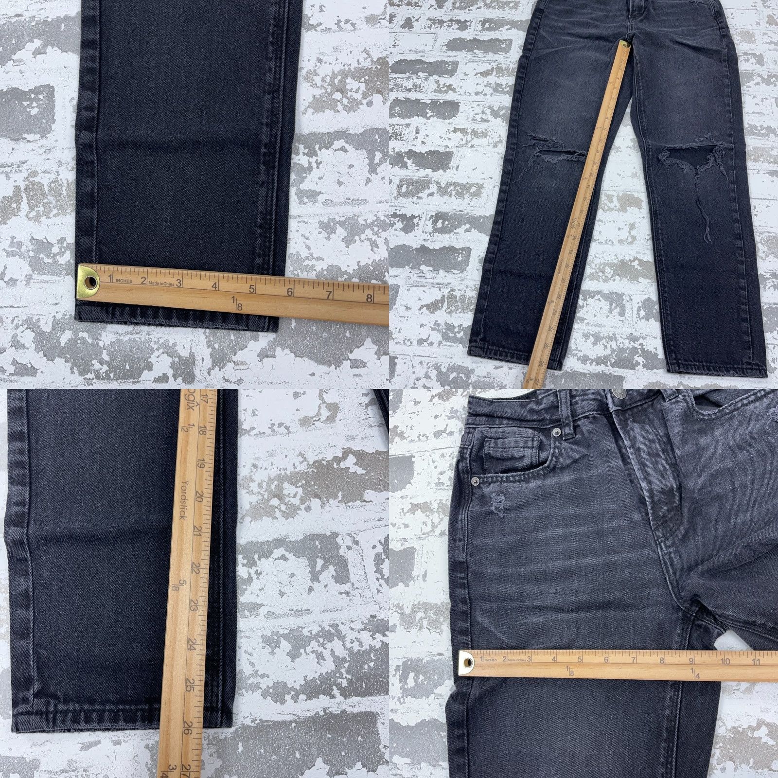 American Eagle Outfitters American Eagle Outfitters Jeans Women 2 Black Mom Jean High Rise Denim Distressed Baggy 80s 90s Retro Rockabilly Modern Womens Size 26" / US 2 / IT 38 - 8 Thumbnail